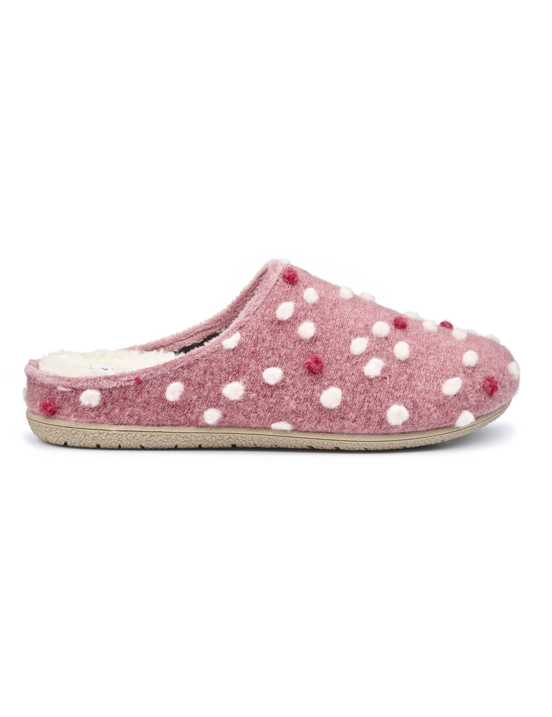 Hotter Women's Felt Pom Pom Round Toe Slider Slippers