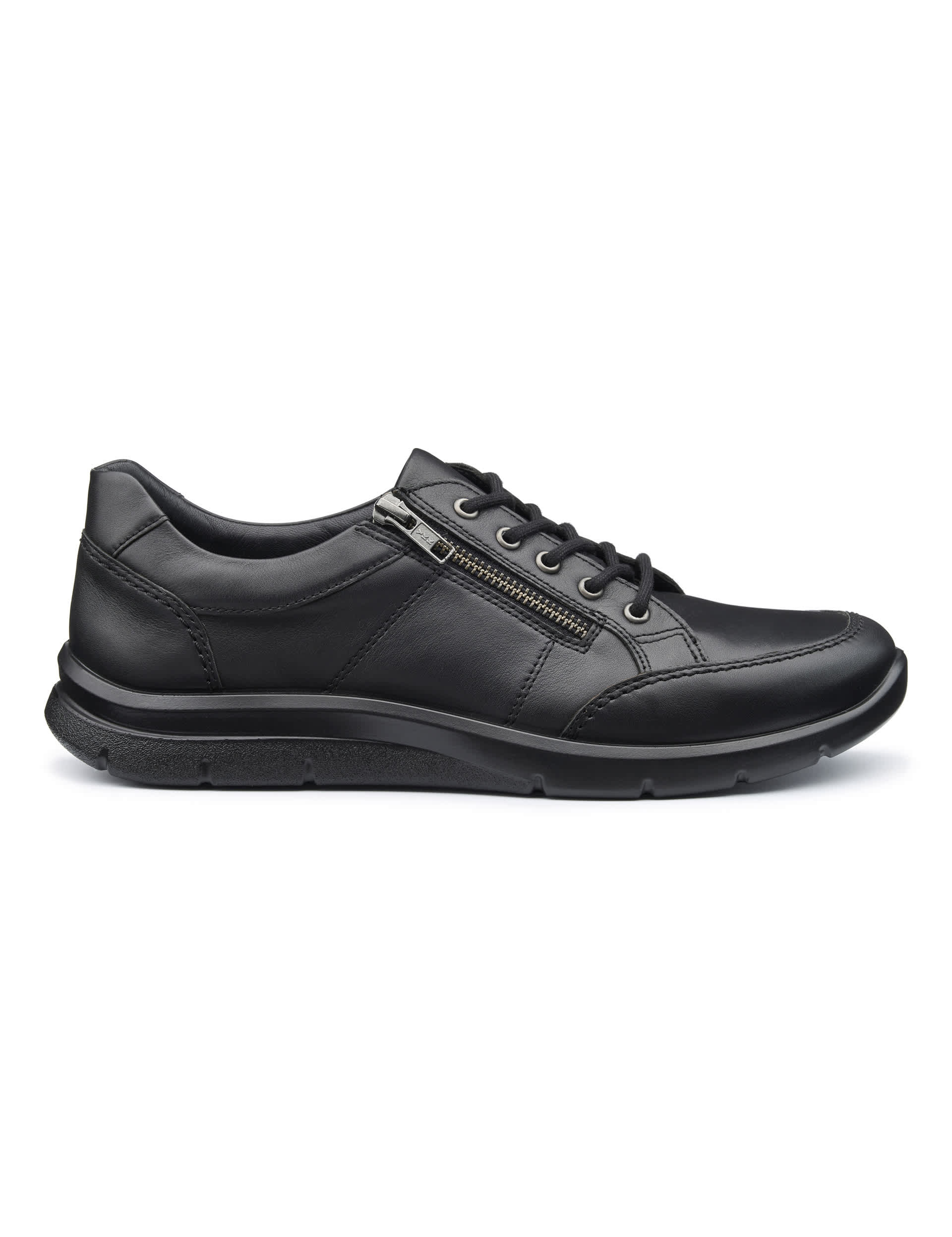 Hotter Men's Finn Leather Lace Up Derby Shoes - 9 - Black, Black