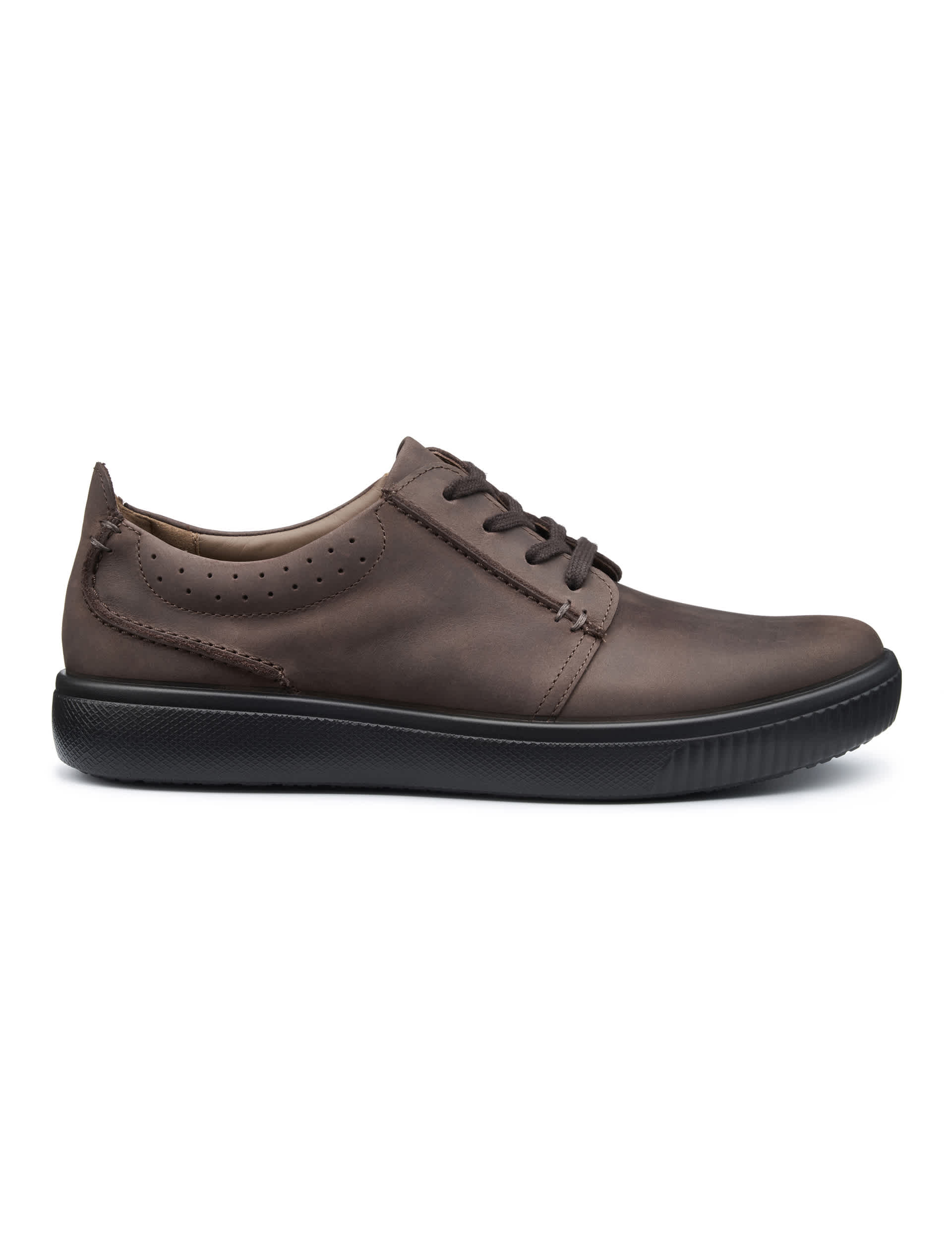 Hotter Men's Jasper Leather Lace-Up Derby Shoes - 9 - Chocolate, Chocolate