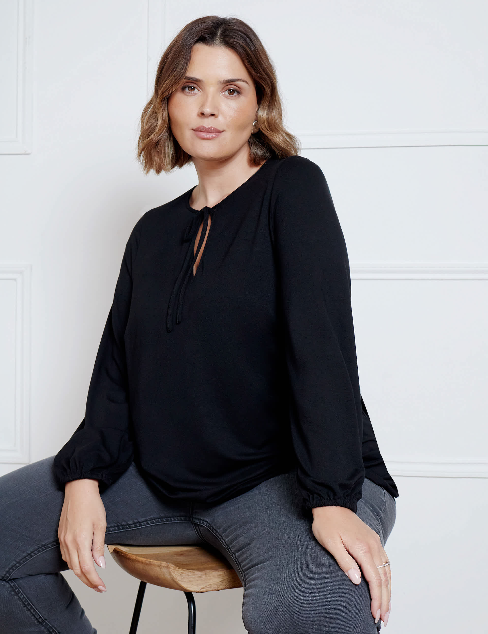 Live Unlimited London Women's Tie Neck Tunic