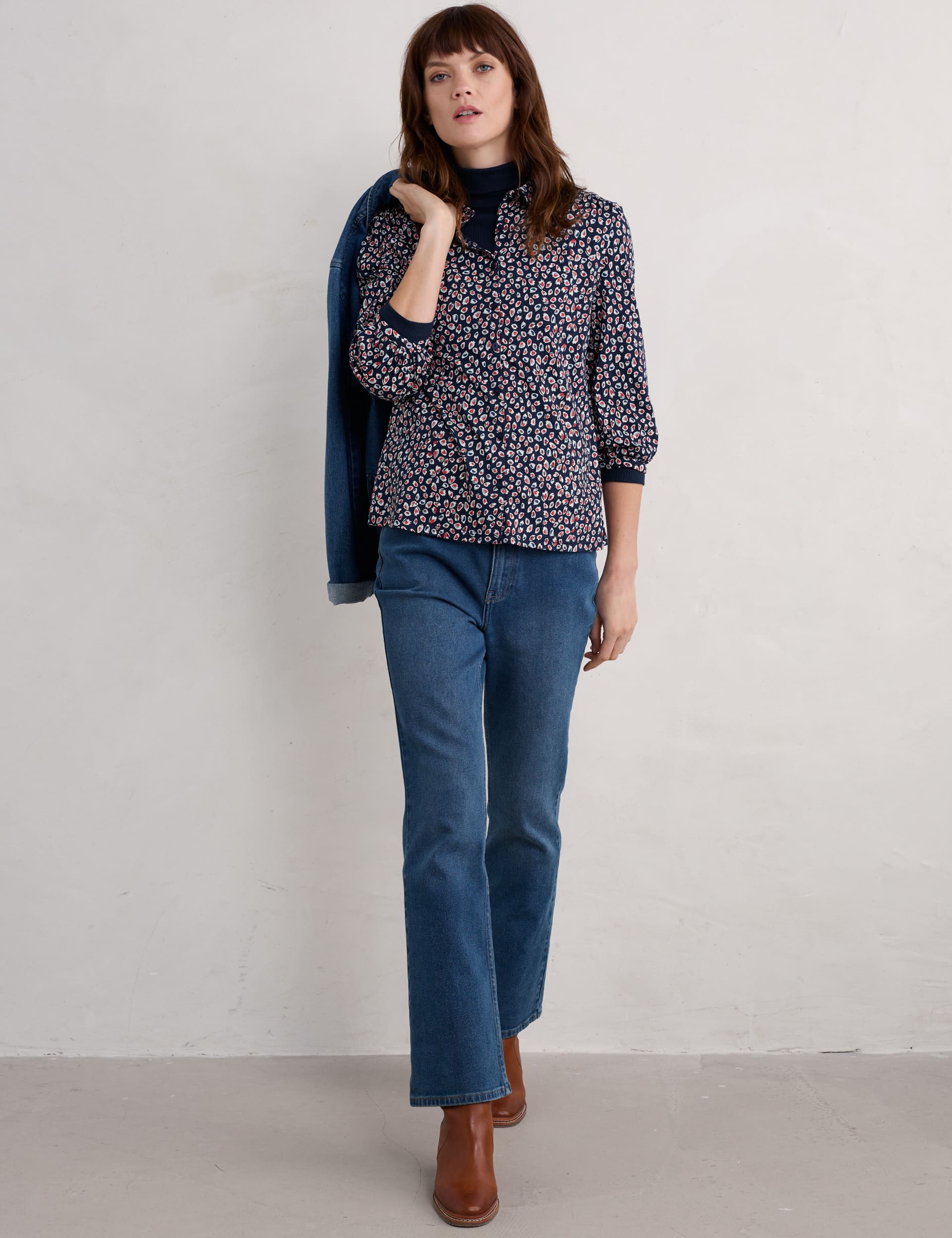 Seasalt Cornwall Women's Cotton Rich Printed Shirt