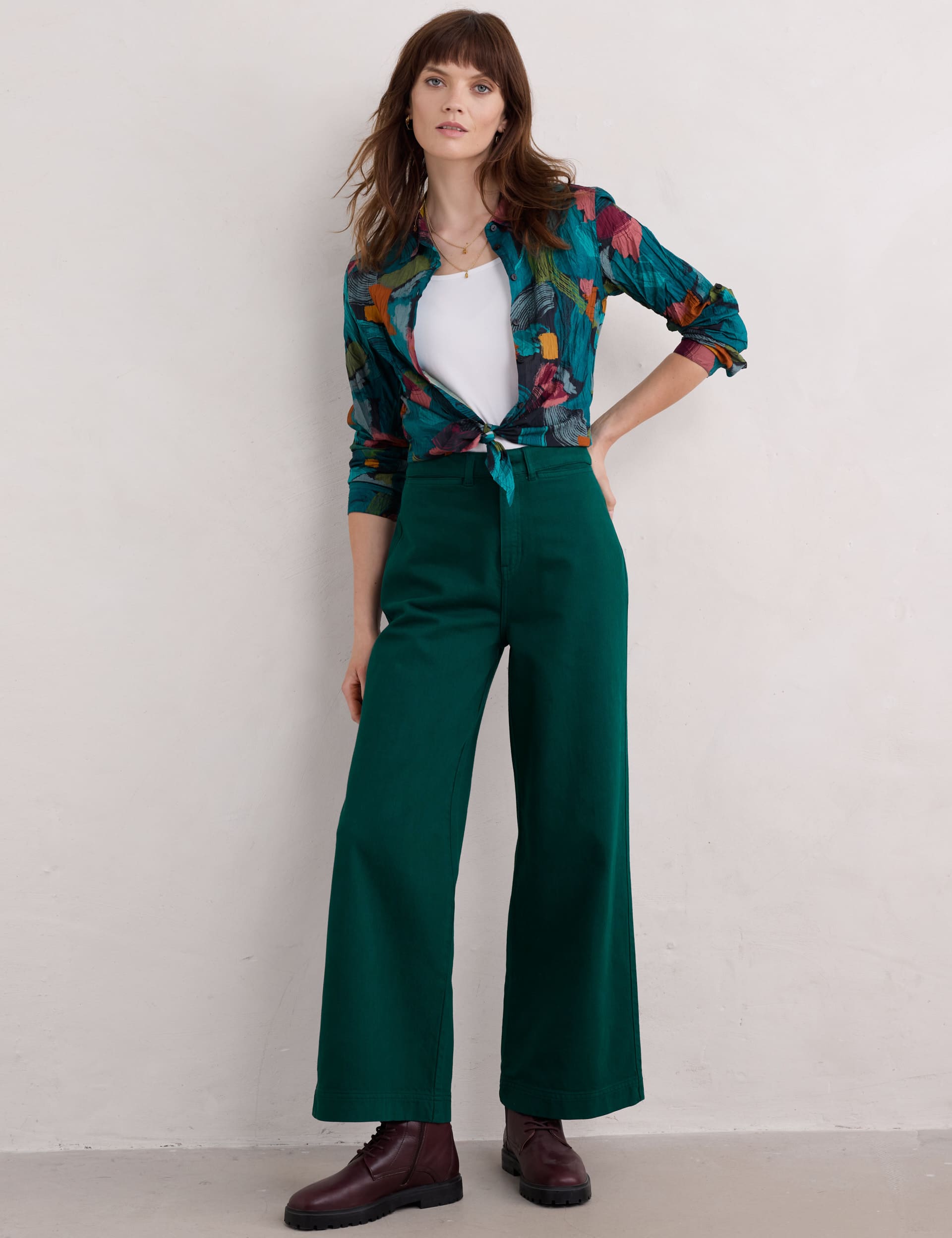 Seasalt Cornwall Women's Pure Cotton Printed Collared Shirt