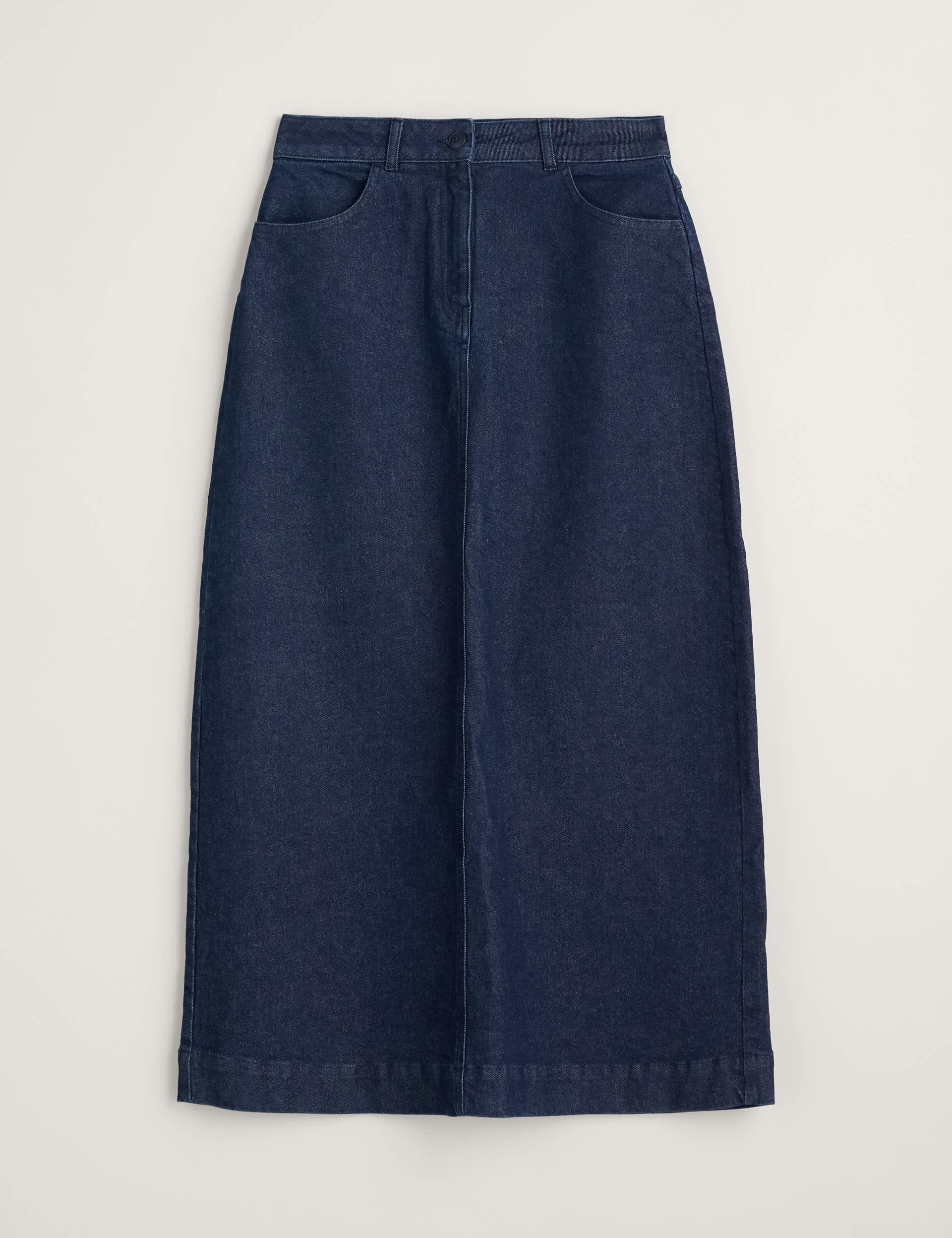 Seasalt Cornwall Women's Cotton Rich Denim Midaxi Skirt - 8 - Navy, Navy