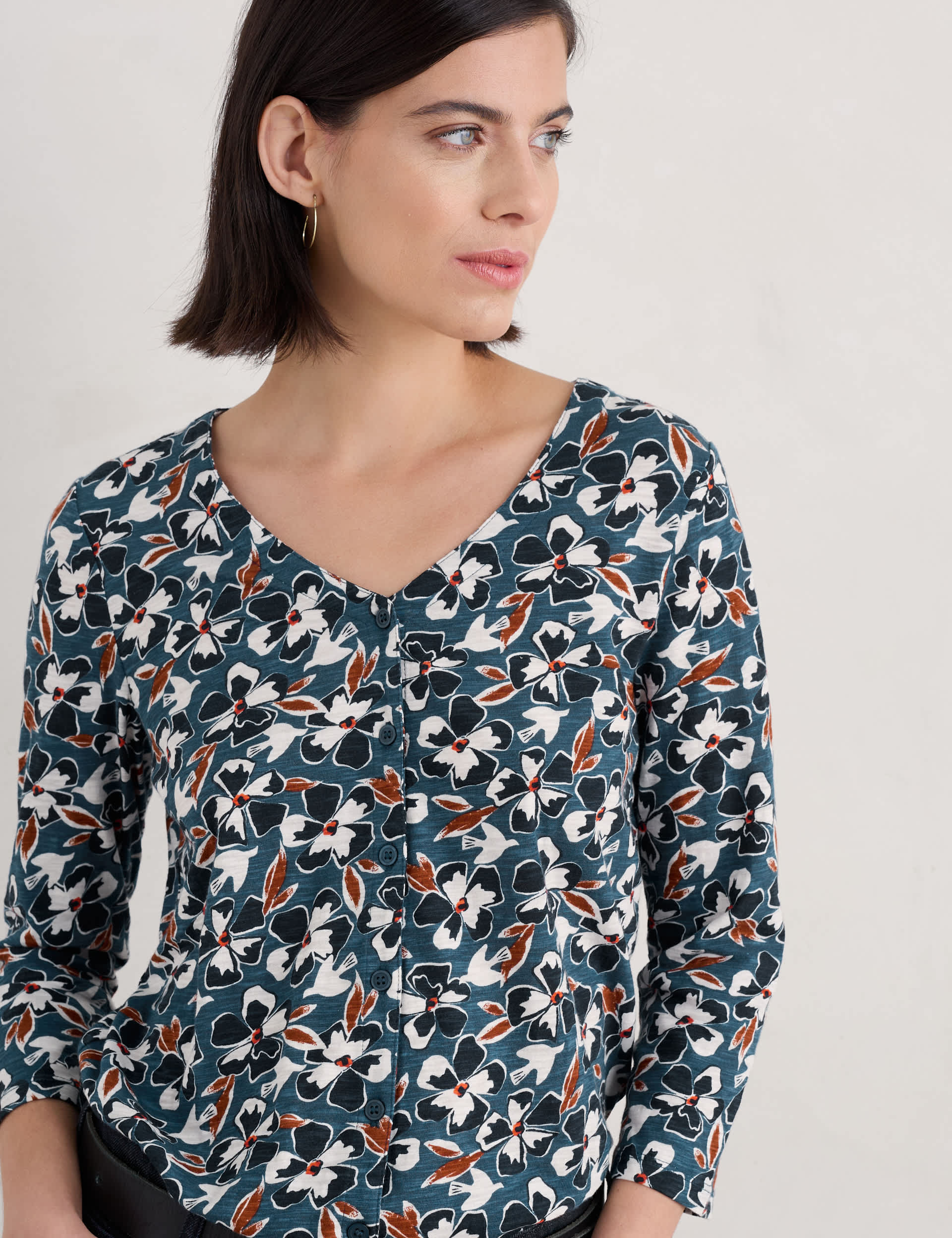 Seasalt Cornwall Women's Pure Cotton Floral Blouse