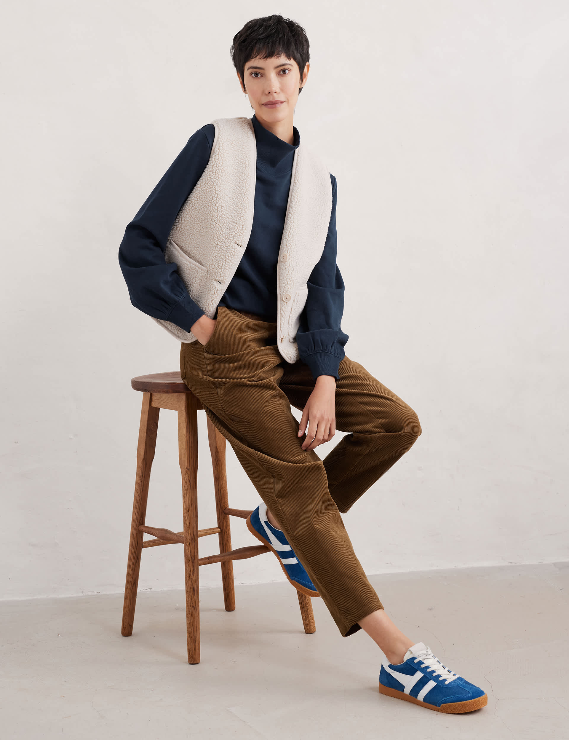 Seasalt Cornwall Women's Pure Cotton Roll Neck Long Sleeve Sweatshirt