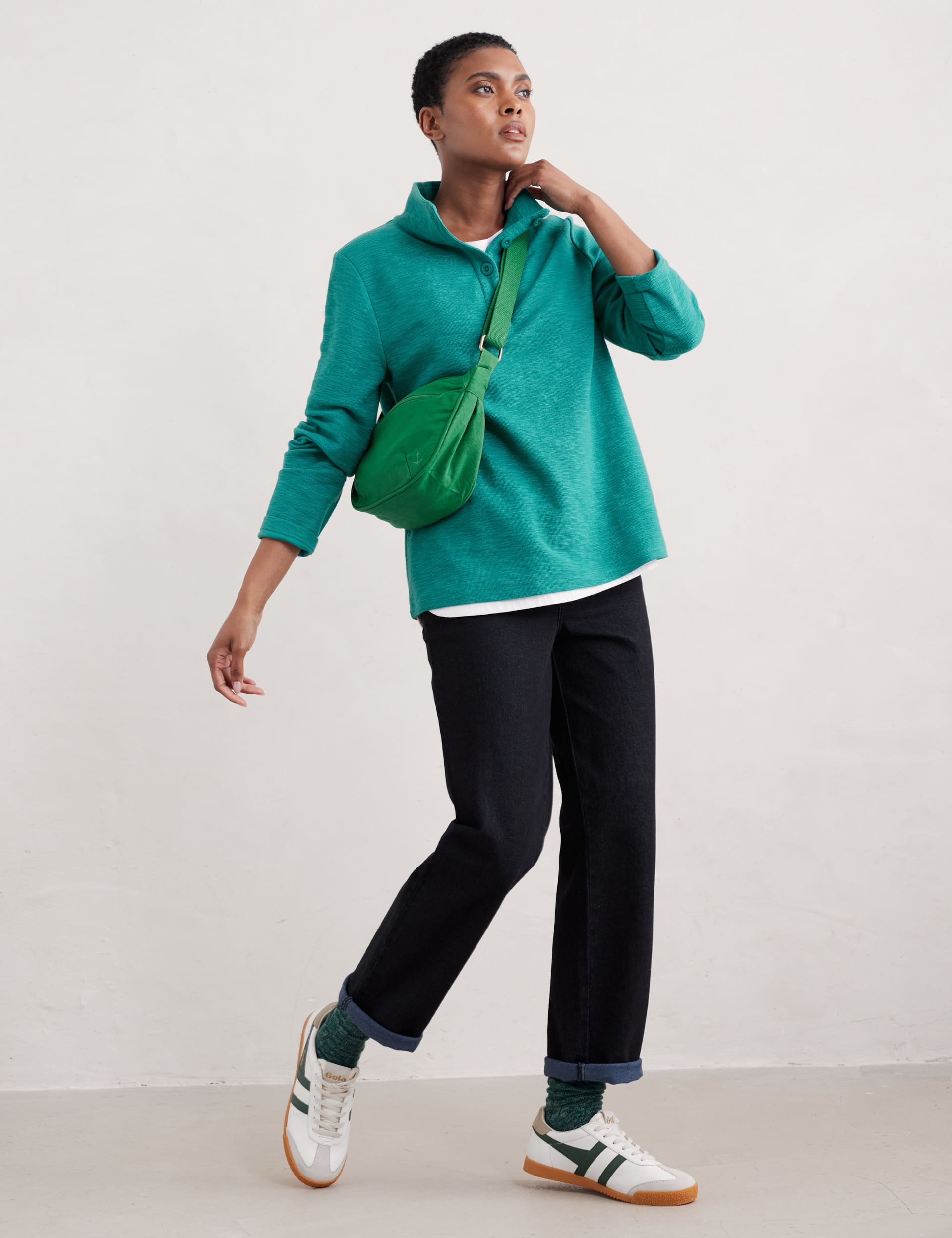 Seasalt Cornwall Women's Pure Cotton Collared Sweatshirt