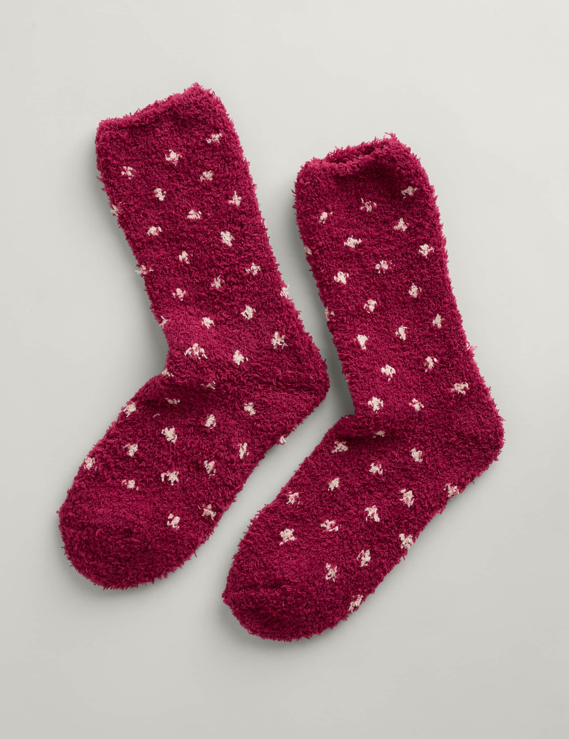 Seasalt Cornwall Women's Ankle High Fluffy Socks - Red Mix, Red Mix