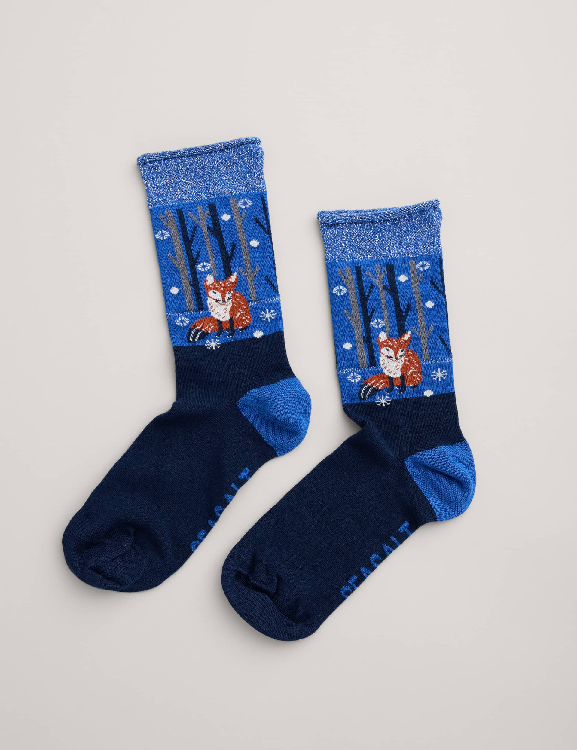 Seasalt Cornwall Women's Fox Ankle High Socks - Navy Mix, Navy Mix