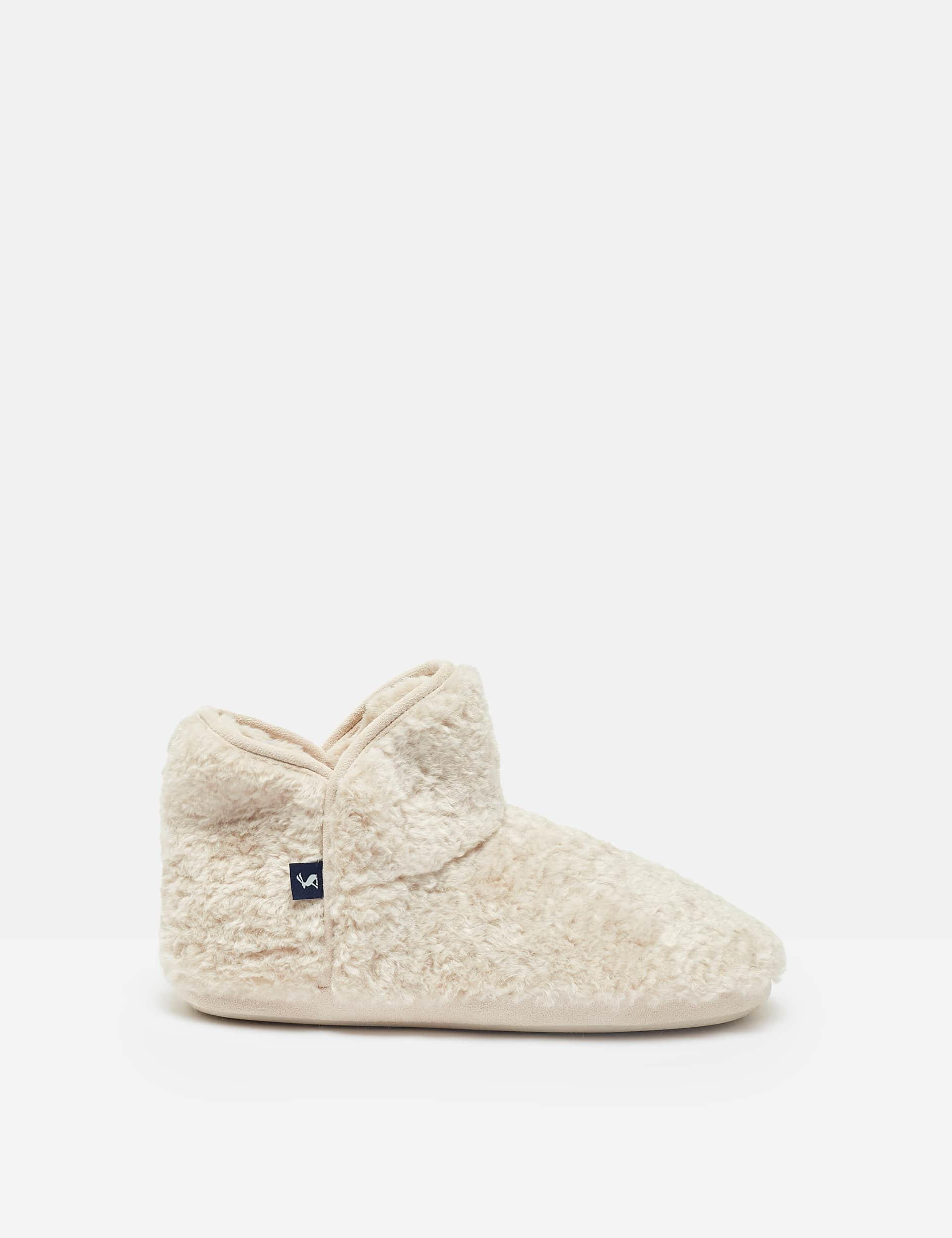 Joules Women's Faux Fur Slipper Boots - Beige, Beige