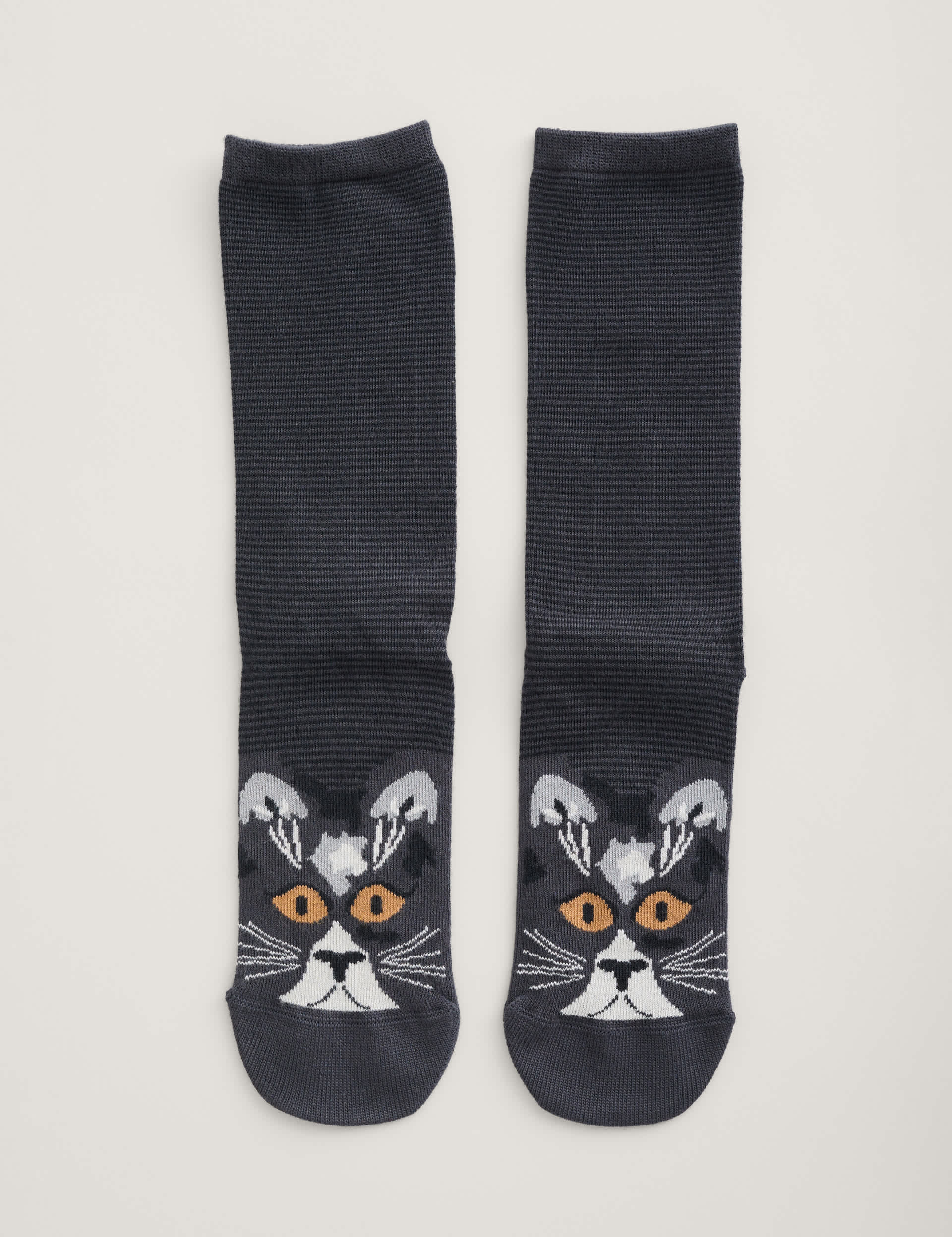 Seasalt Cornwall Women's Cat Face Ankle High Socks - Grey Mix, Grey Mix