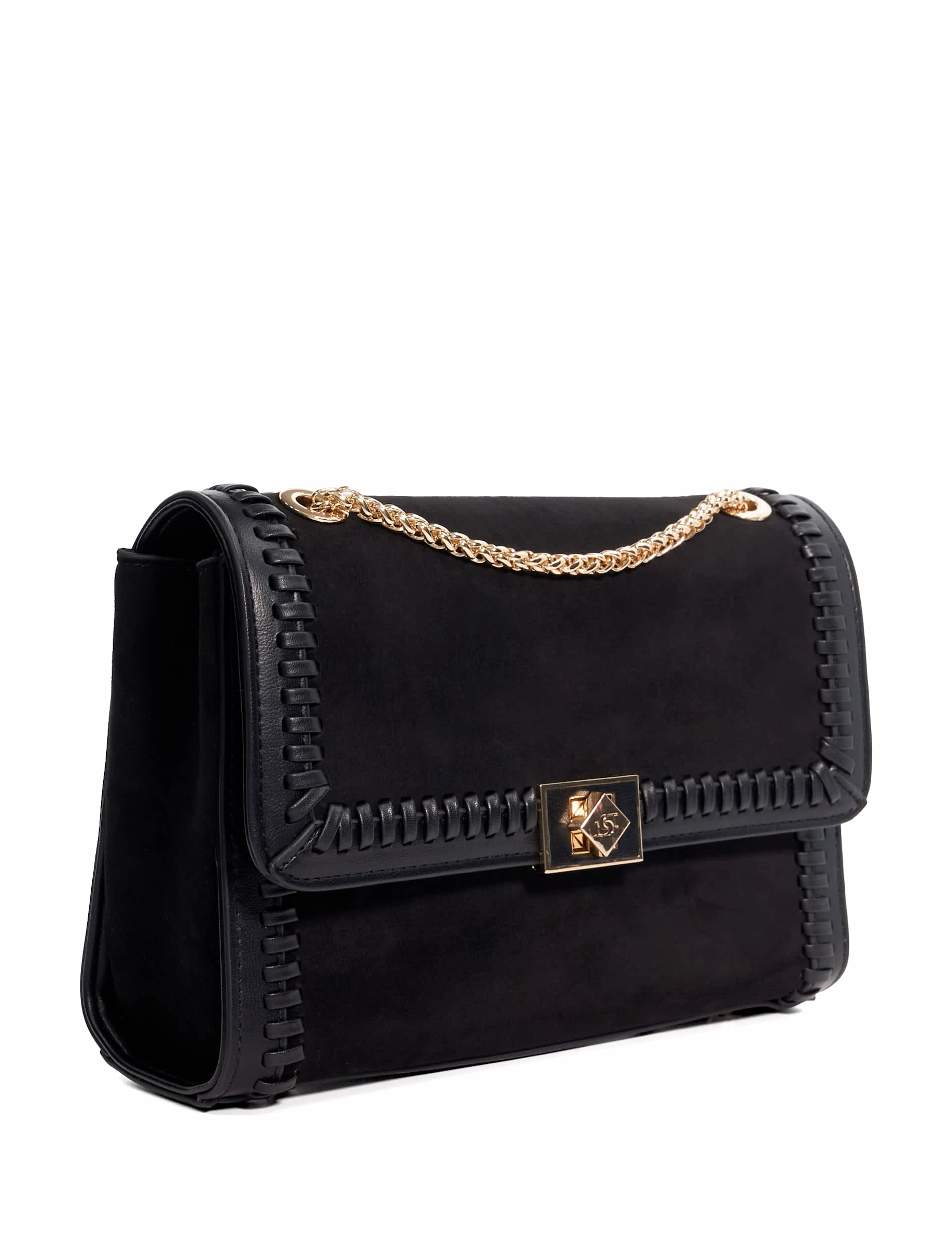 Dune London Women's Faux Leather Chain Strap Shoulder Bag - Black, Black