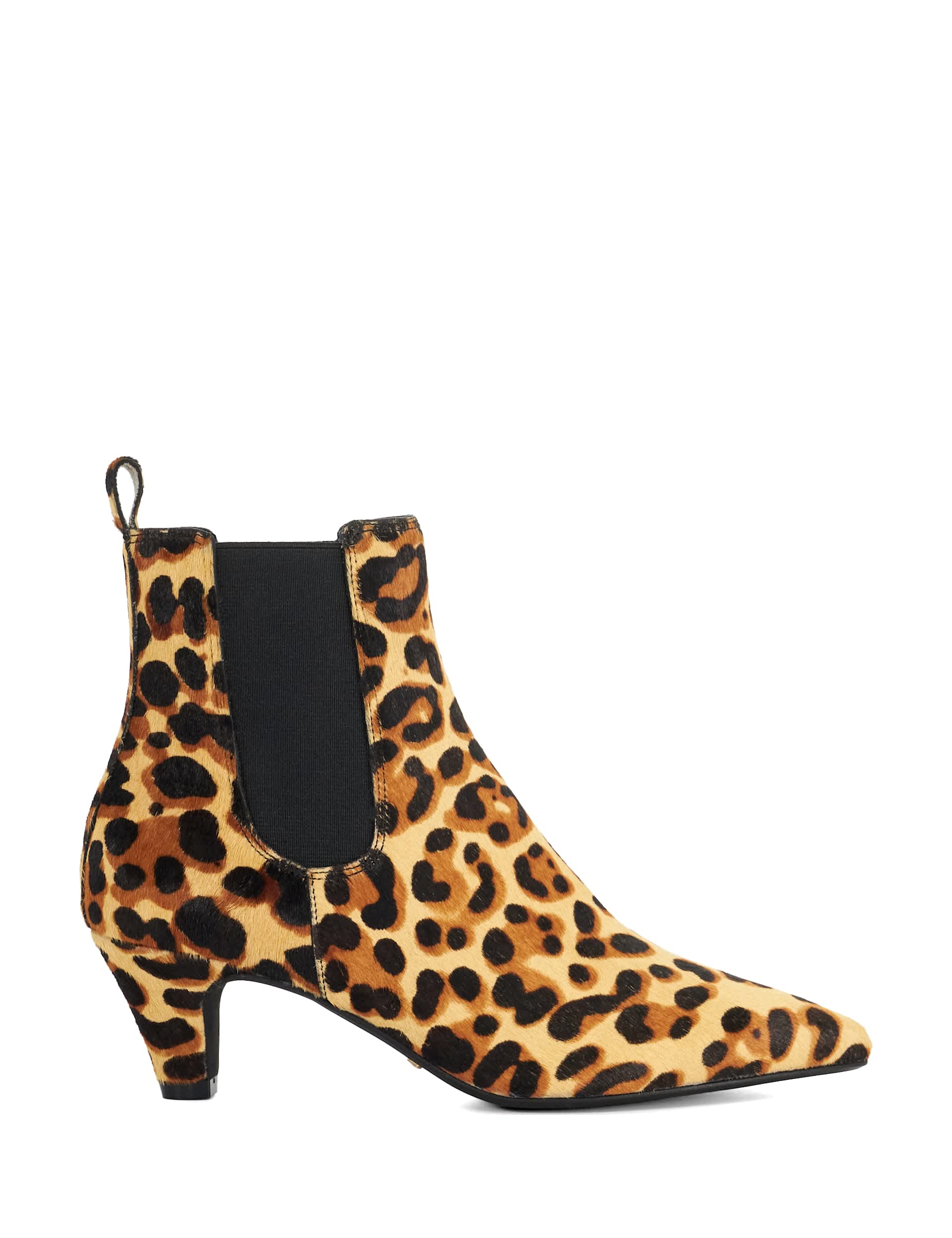 Dune London Women's Suede Animal Print Kitten Heel Boots - 5 - Multi, Multi