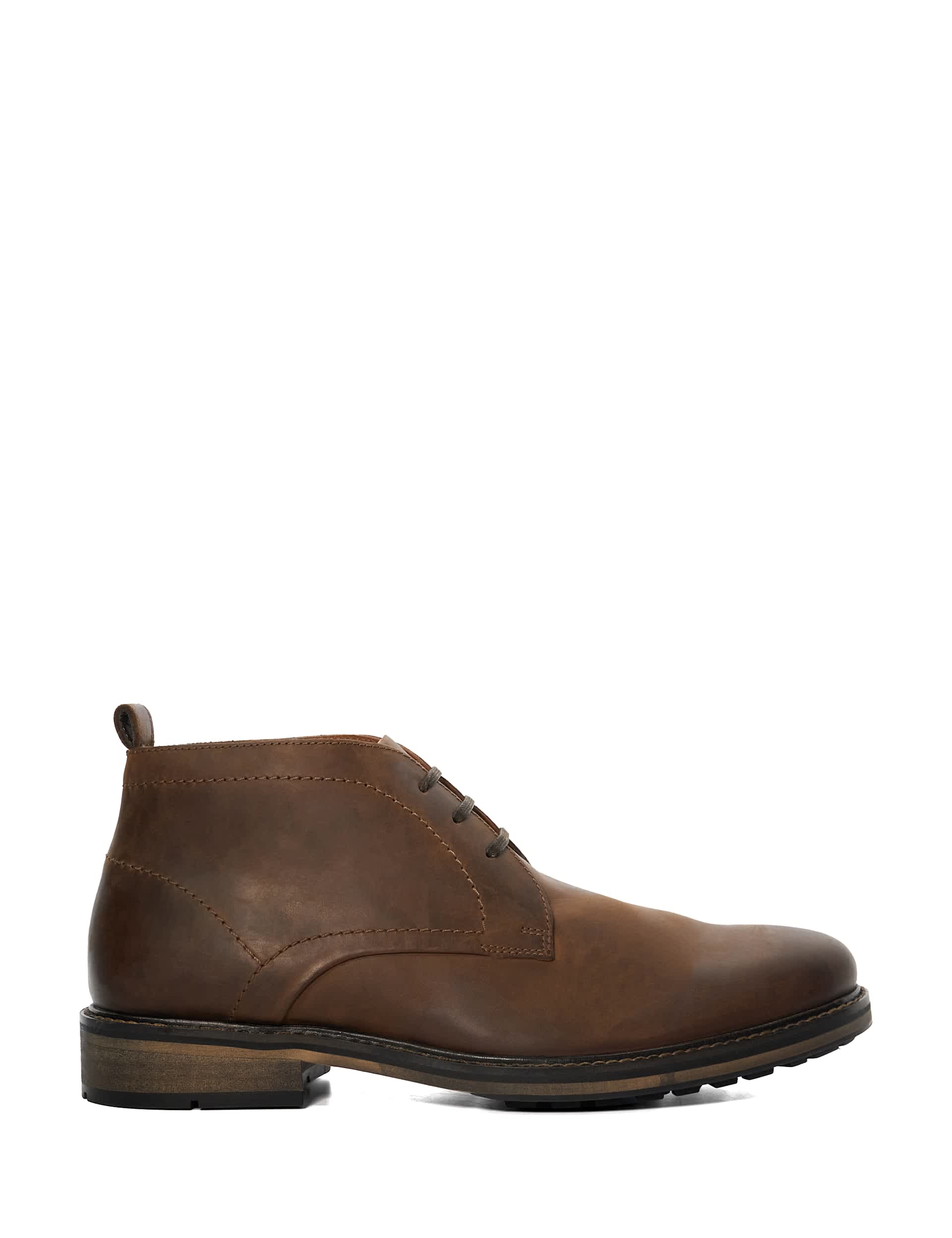 Dune London Men's Leather Chukka Boots - 8 - Brown, Brown