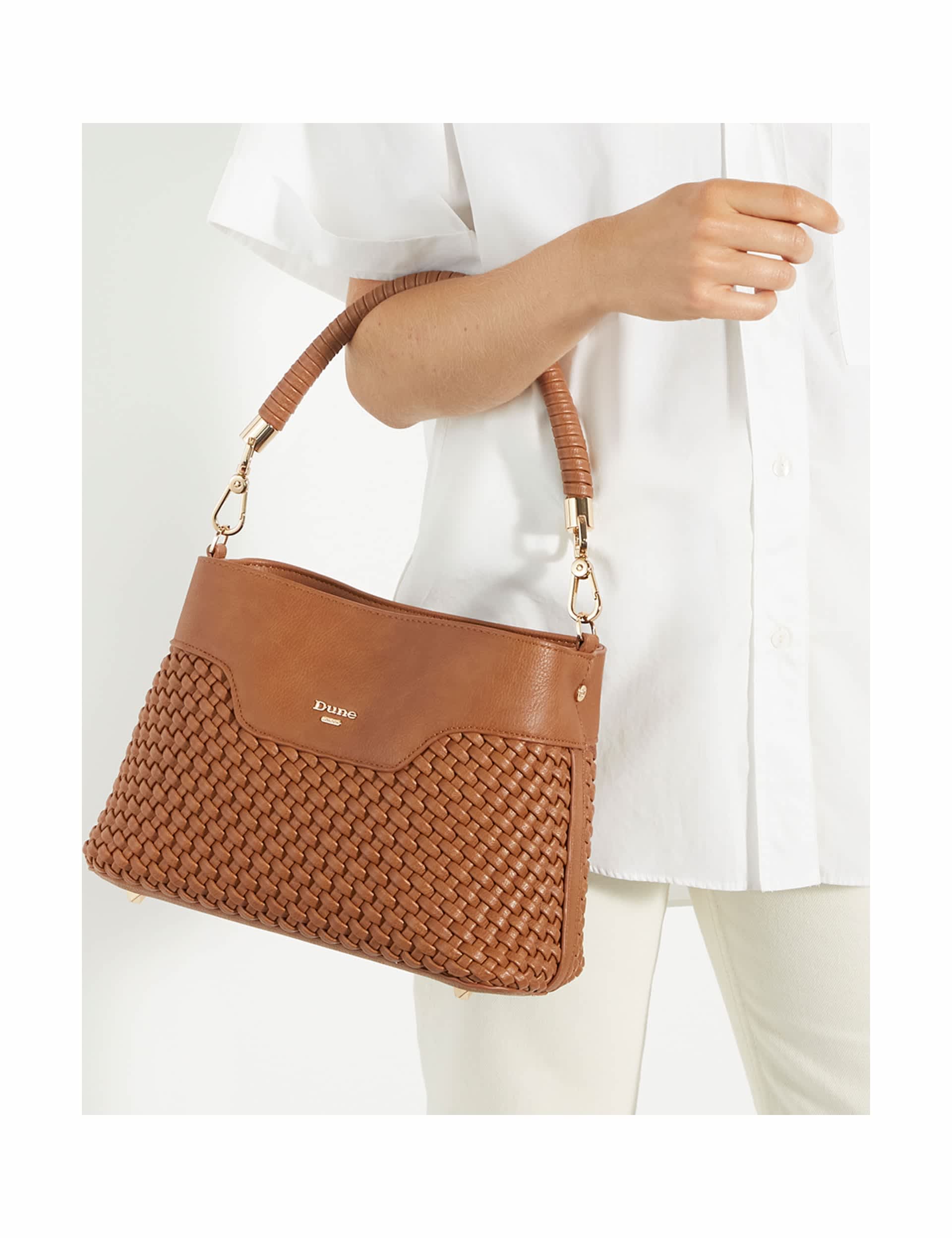 Dune London Women's Woven Grab Bag With Detachable Shoulder Strap