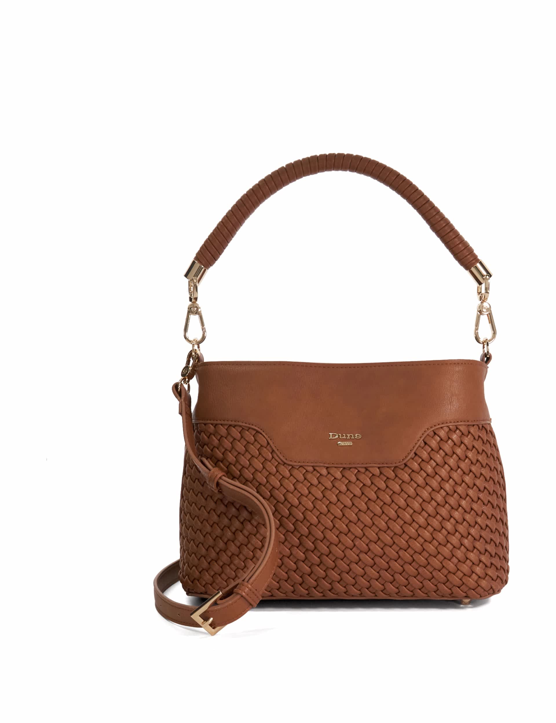 Dune London Women's Woven Grab Bag With Detachable Shoulder Strap - Tan, Tan