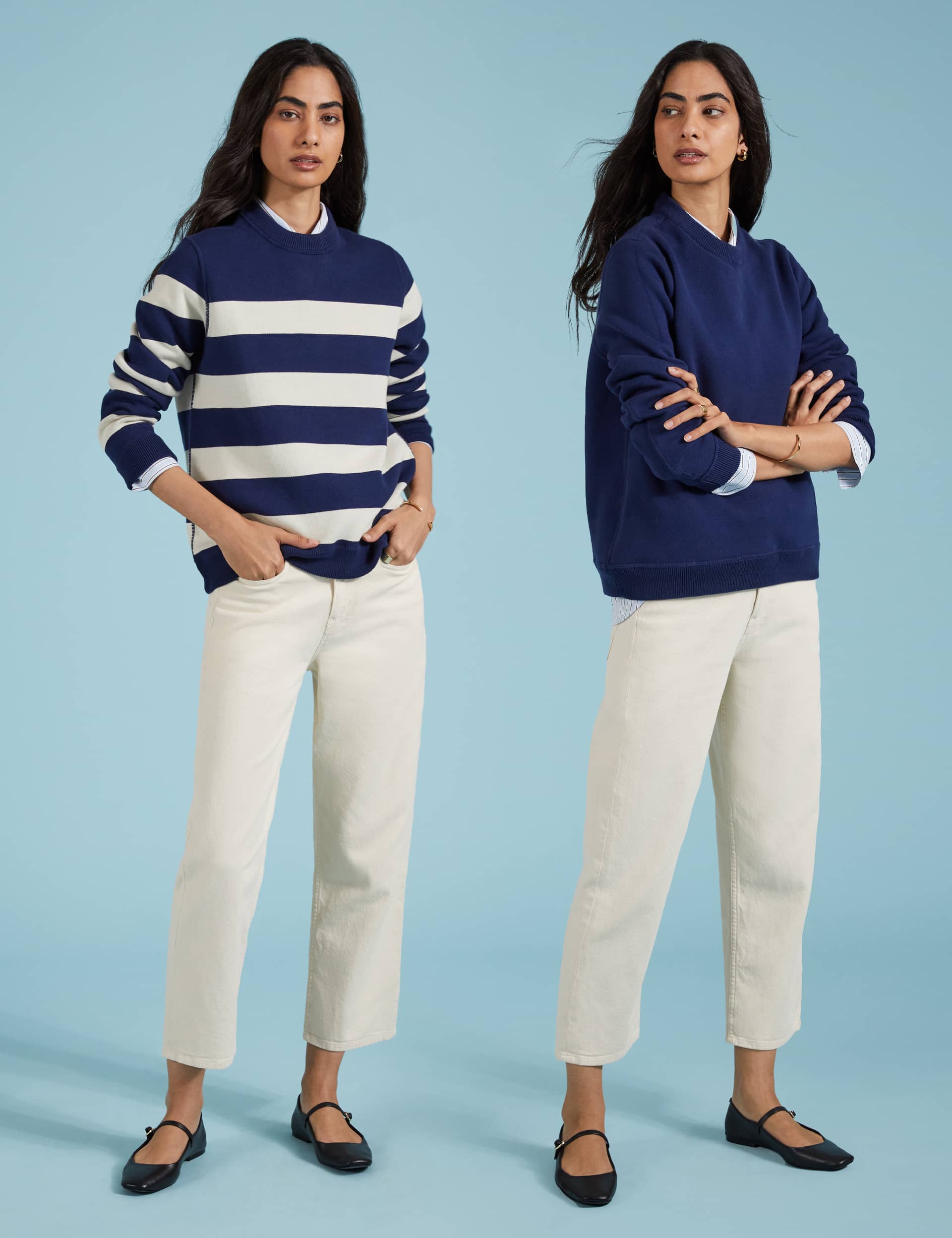 Baukjen Women's Pure Cotton Reversible Relaxed Jumper