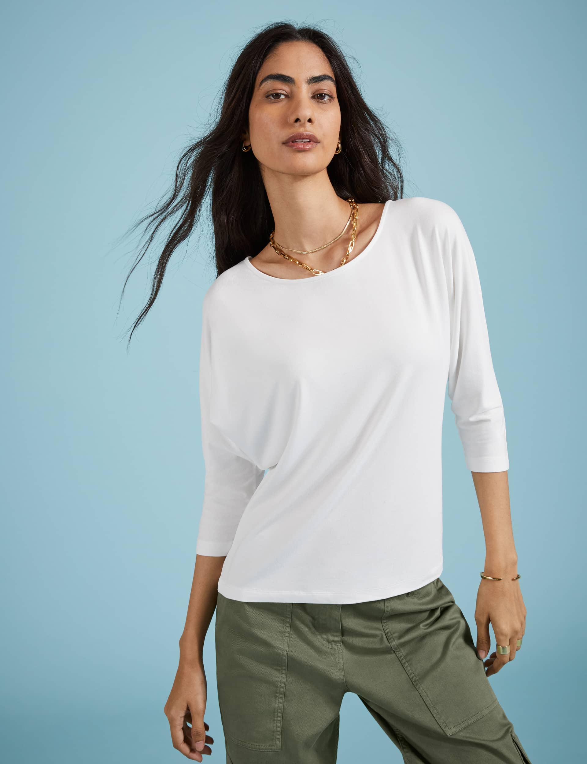 Baukjen Women's Jersey Boat Neck Relaxed Top