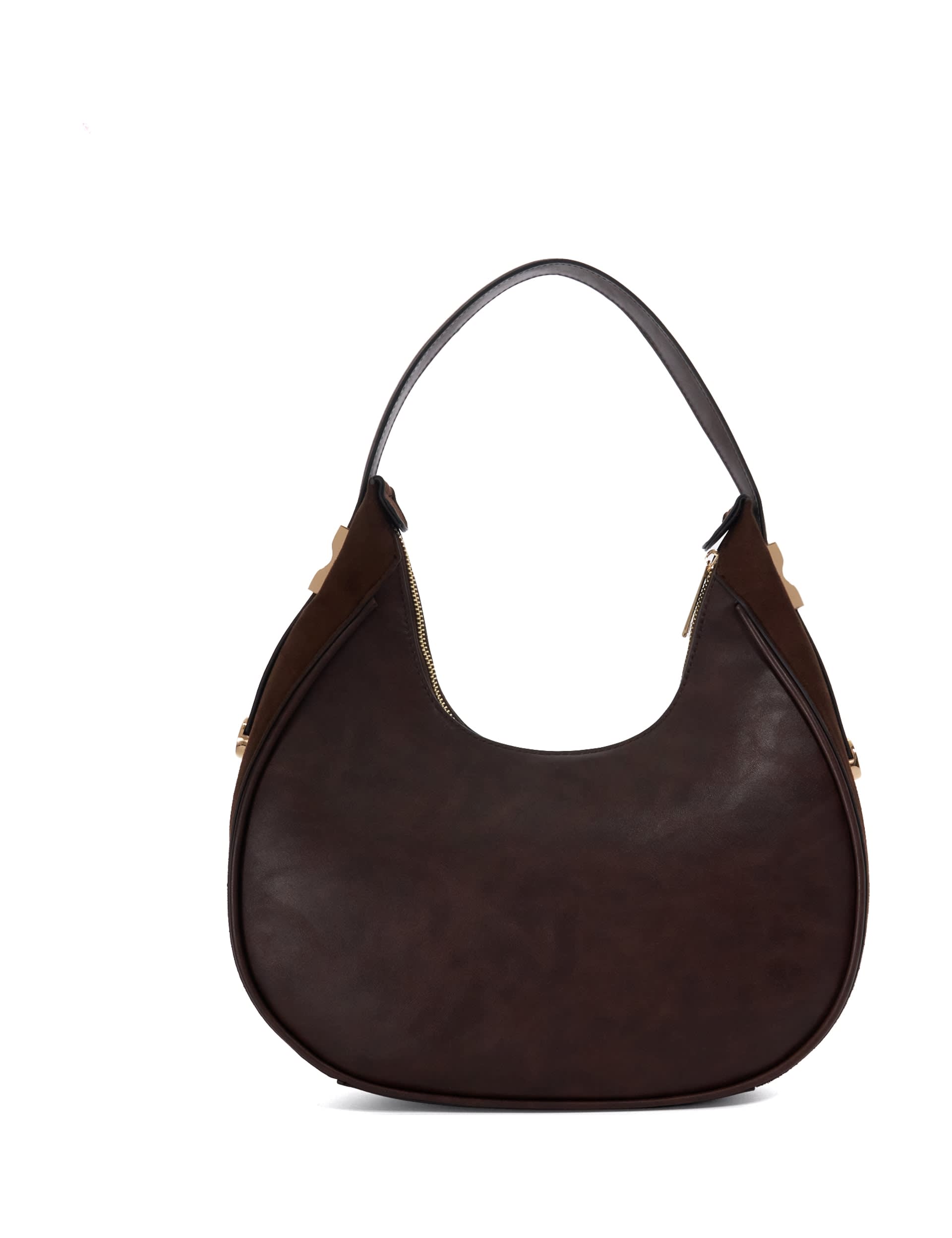 Dune London Women's Zip Detail Structured Shoulder Bag - Brown, Brown