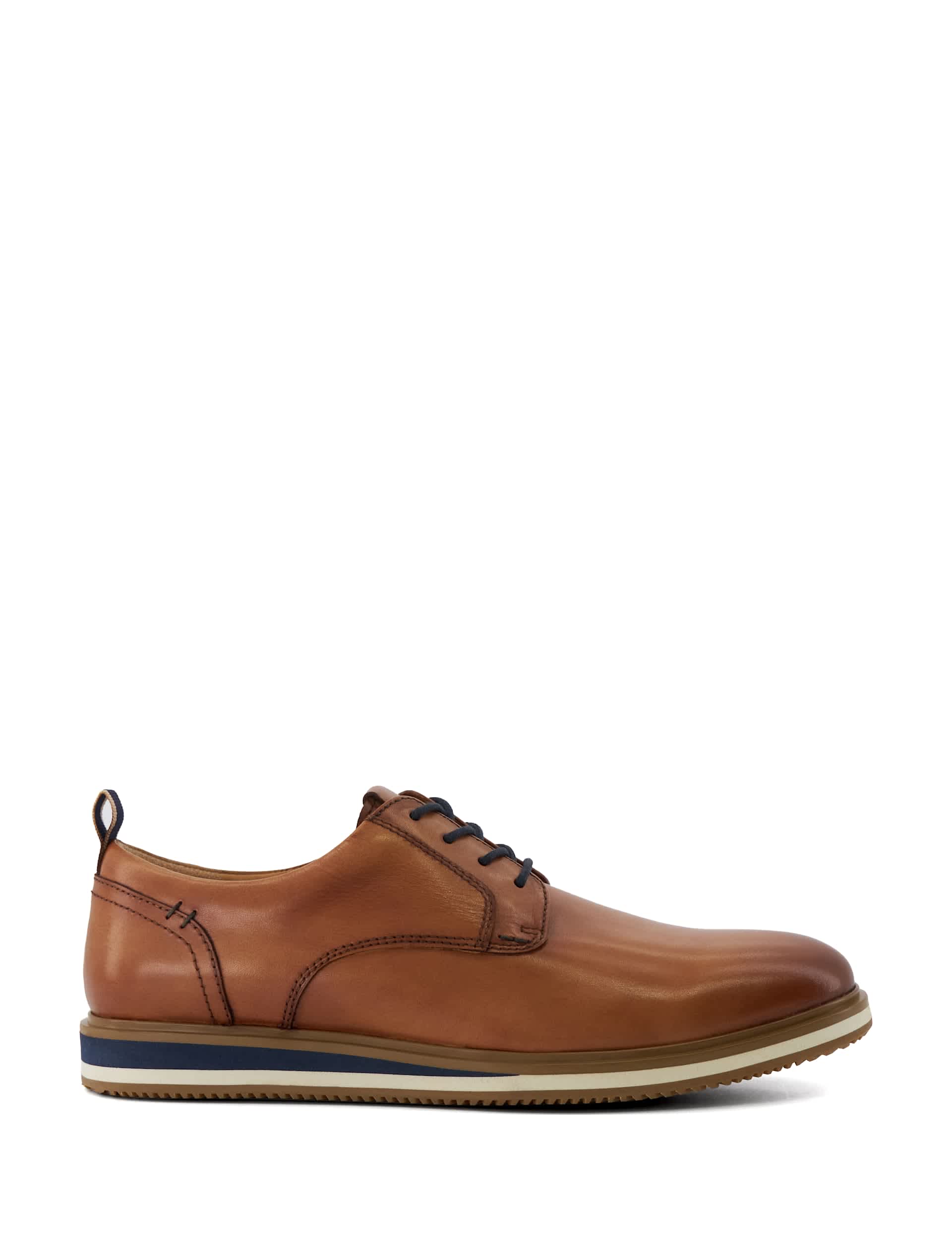 Dune London Men's Wide Fit Leather Brogues - 8 - Tan, Tan