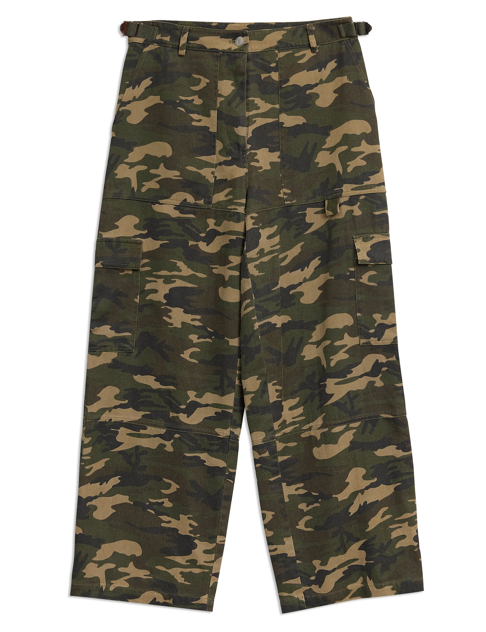 Albaray Women's Pure Cotton Cargo Camo Trousers - 8 - Khaki Mix, Khaki Mix