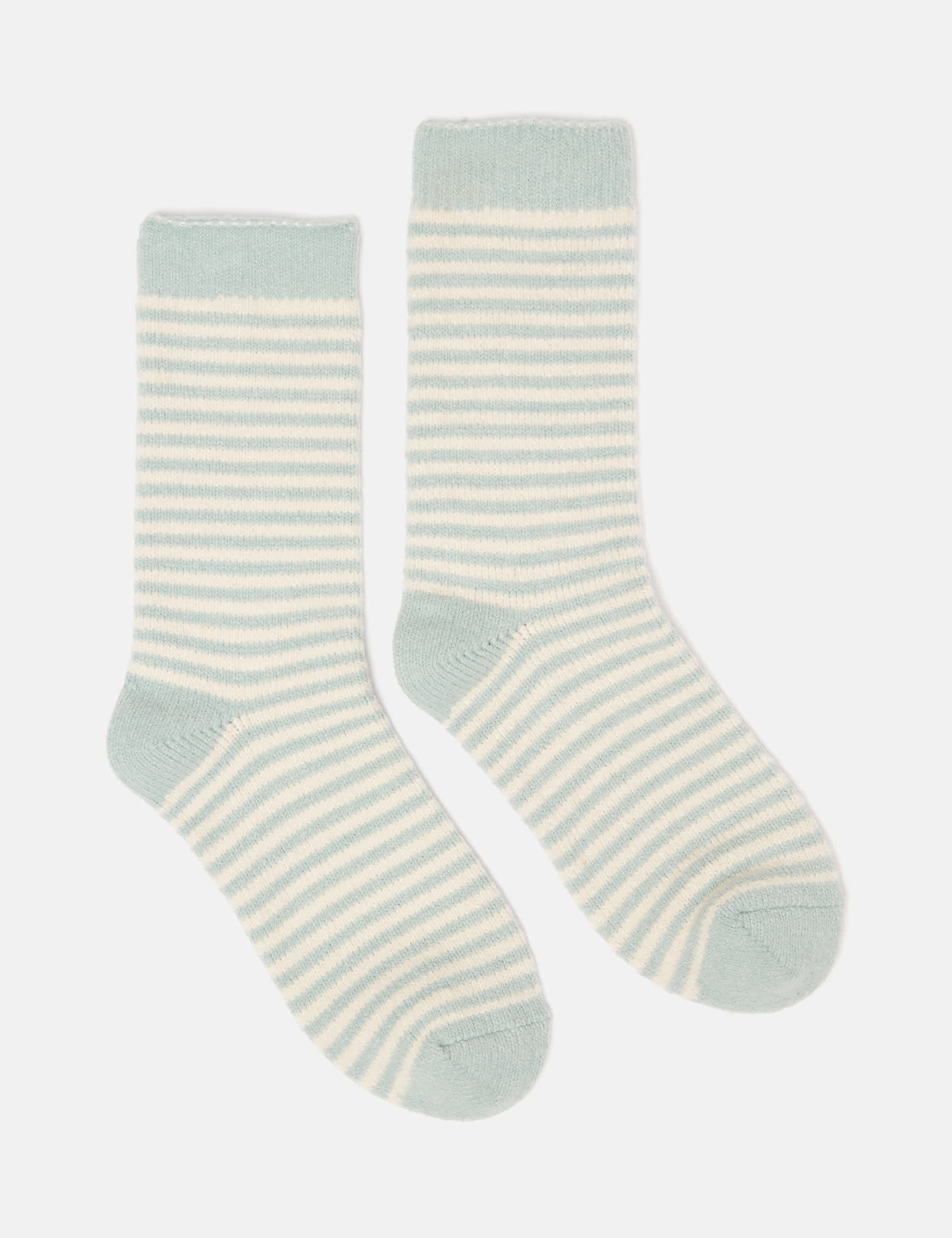 Joules Women's Striped Ankle High Socks - Light Green, Light Green