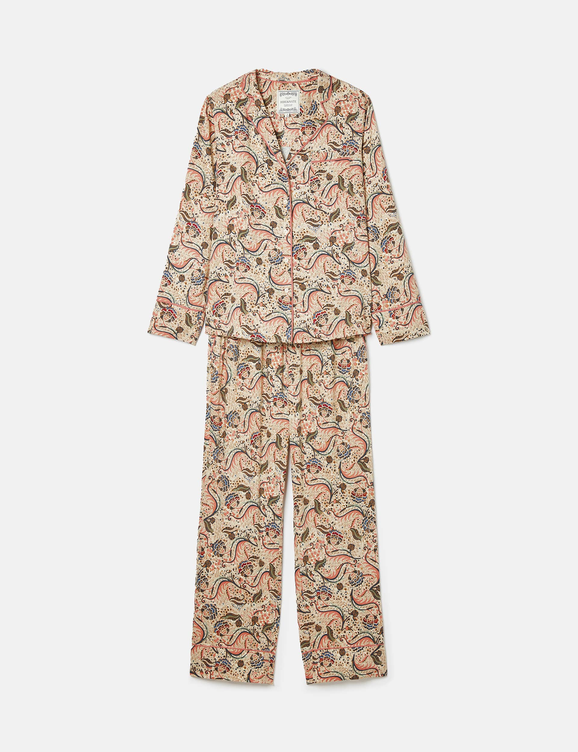 Joules Women's Floral Pyjama Set - XL - Cream Mix, Cream Mix