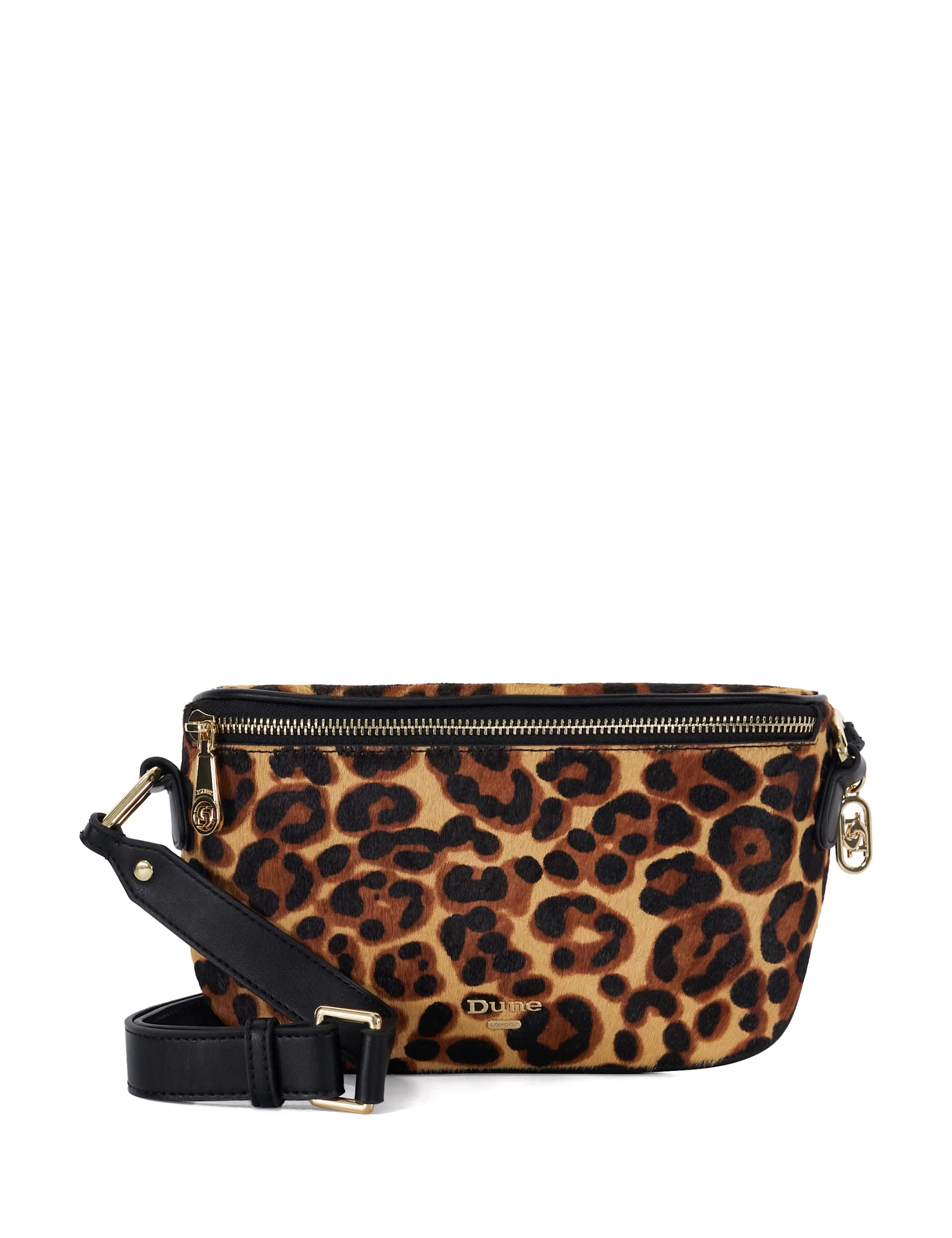 Dune London Women's Leather Textured Animal Print Cross Body Bag - Multi, Multi