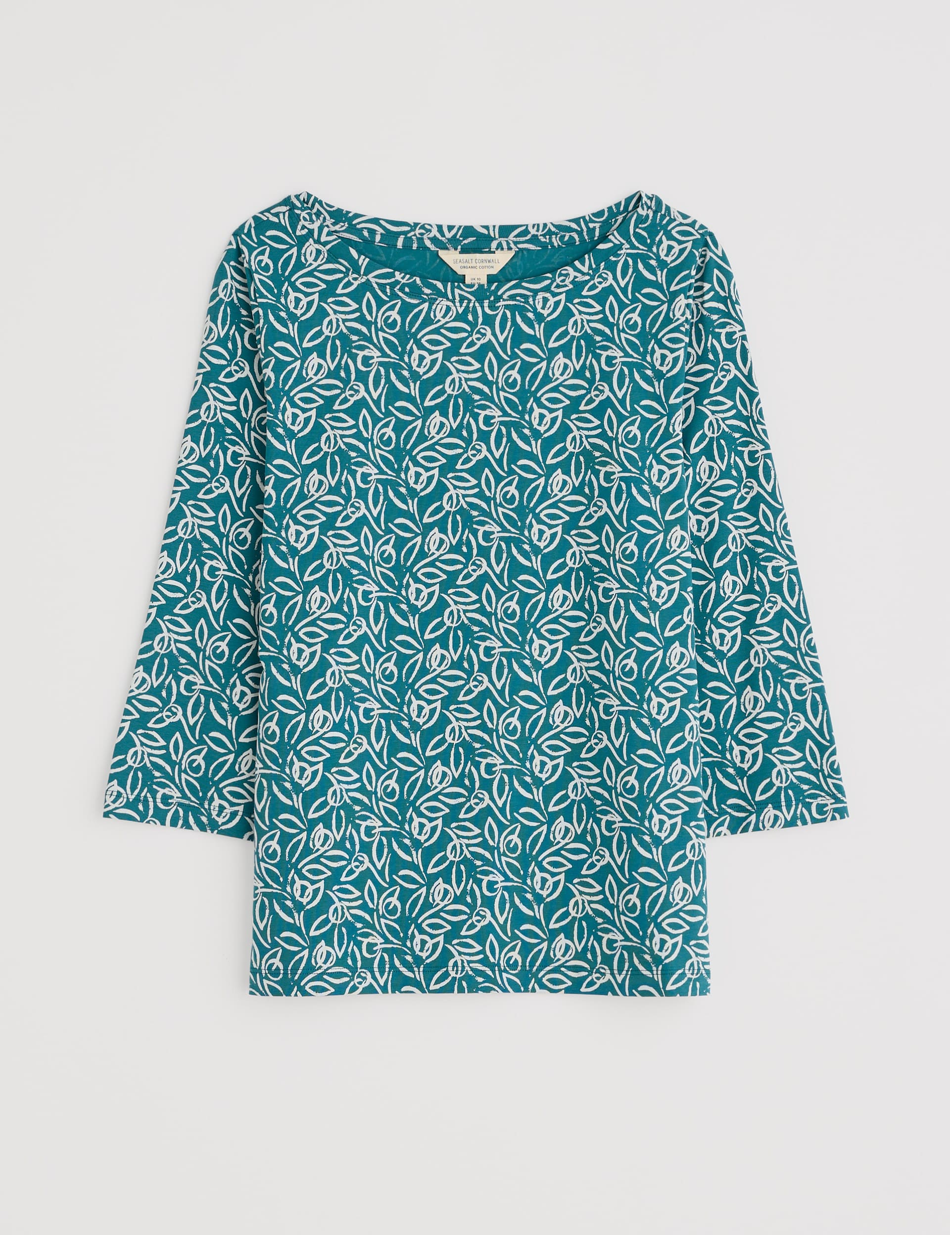 Seasalt Cornwall Women's Cotton Rich Printed Tunic - 14 - Teal Mix, Teal Mix