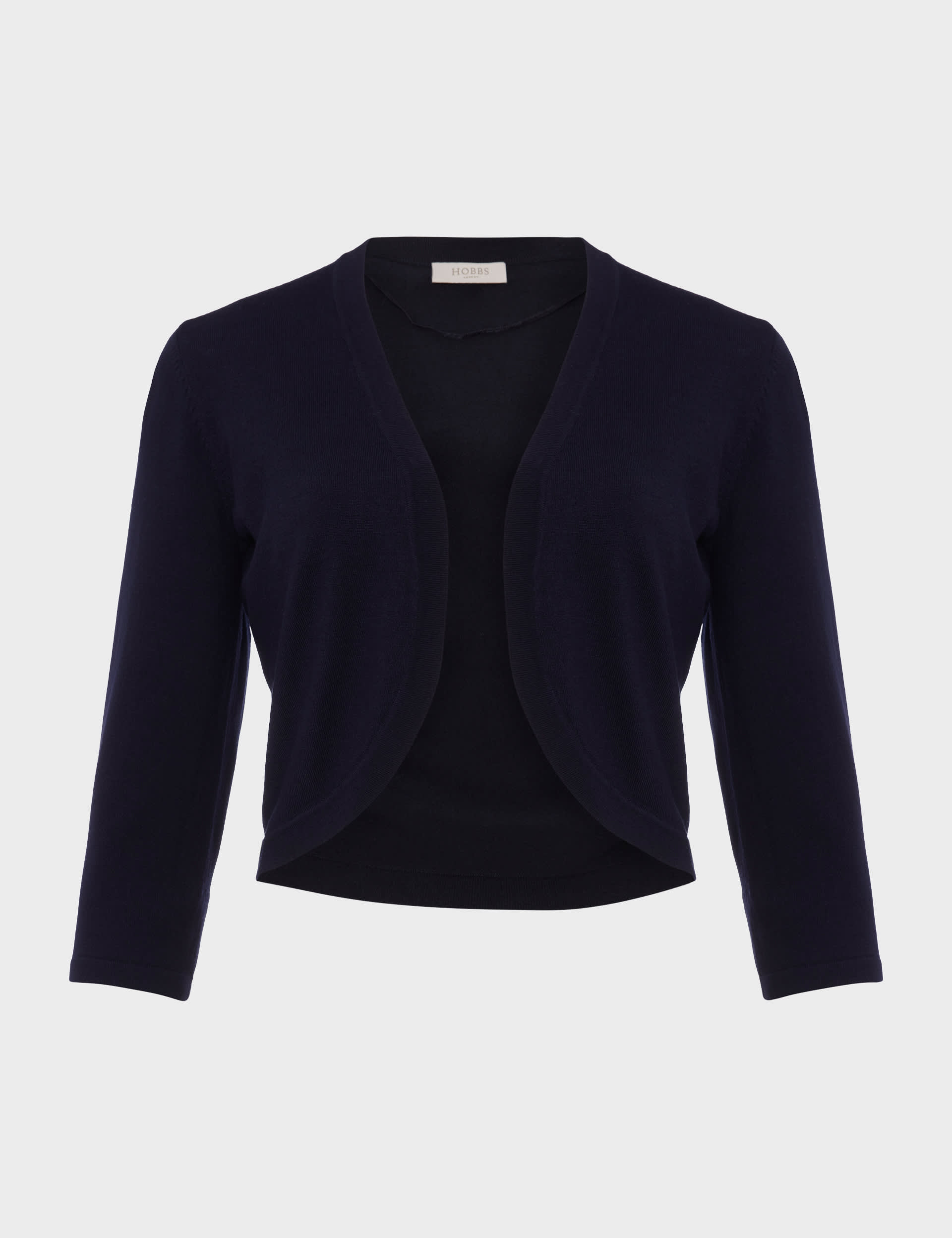 Hobbs Women's Open Neck Cropped Cardigan - XS - Navy, Navy