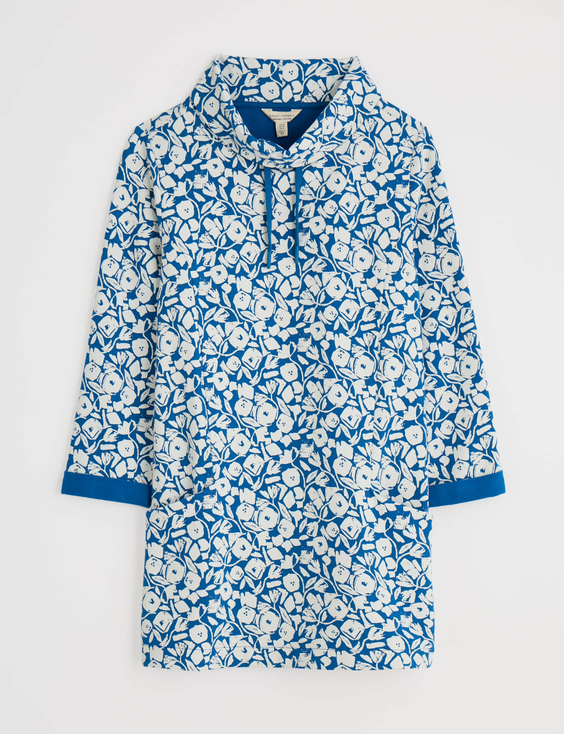 Seasalt Cornwall Women's Cotton Rich Floral Tunic - 16 - Blue Mix, Blue Mix