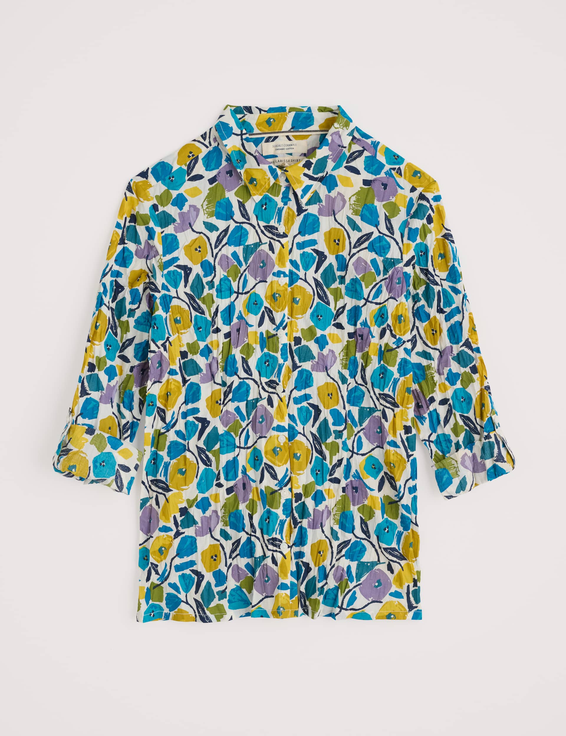 Seasalt Cornwall Women's Pure Cotton Floral Collared Shirt - 14 - Multi, Multi