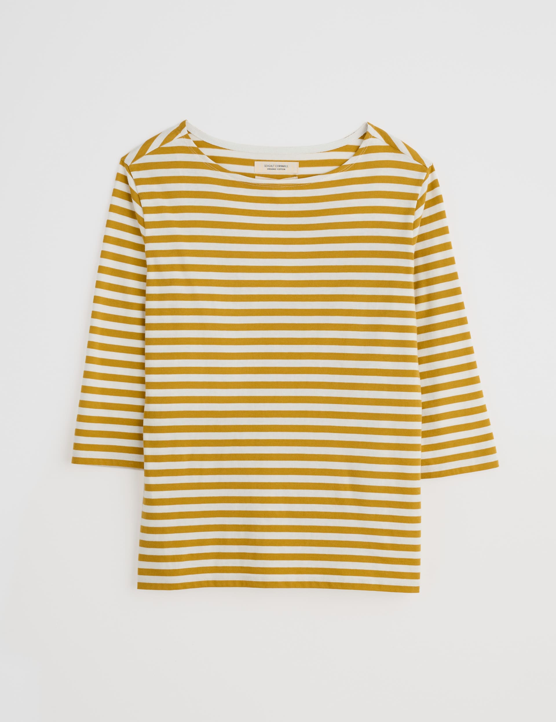 Seasalt Cornwall Women's Pure Cotton Striped T-Shirt - 16 - Yellow Mix, Yellow Mix