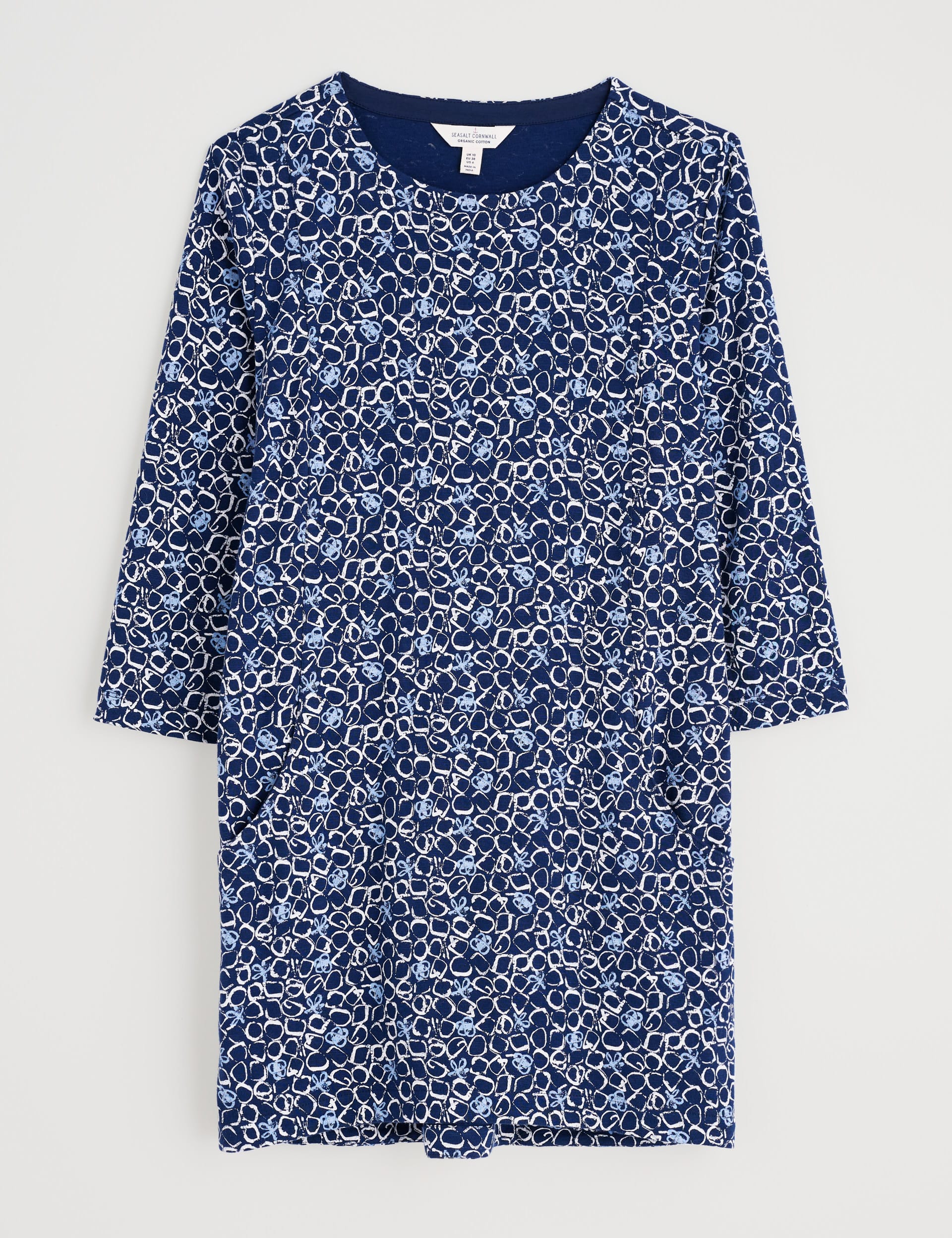 Seasalt Cornwall Women's Pure Cotton Printed Tunic - 16 - Navy Mix, Navy Mix