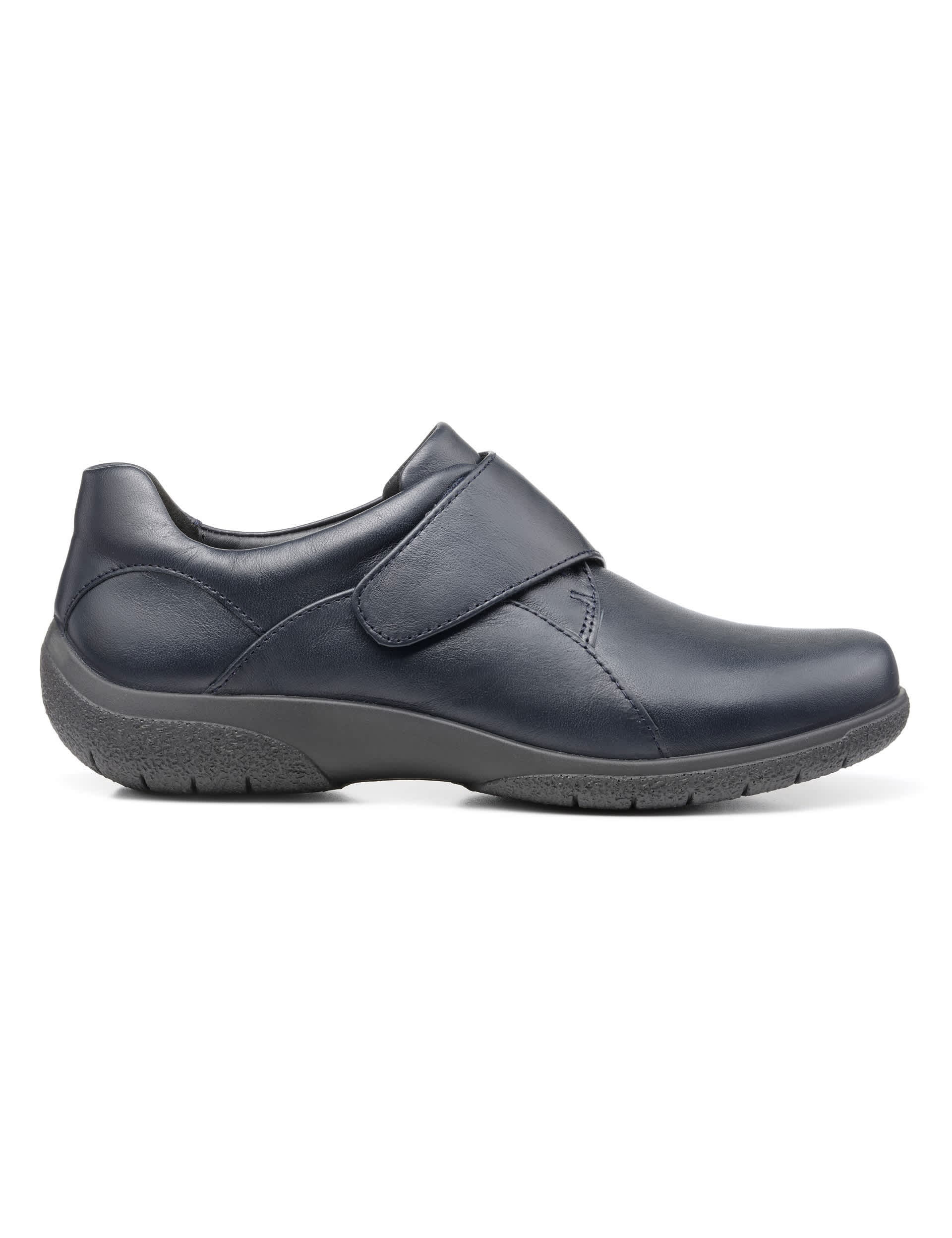 Hotter Women's Sugar II Wide Fit Leather Riptape Boat Shoes