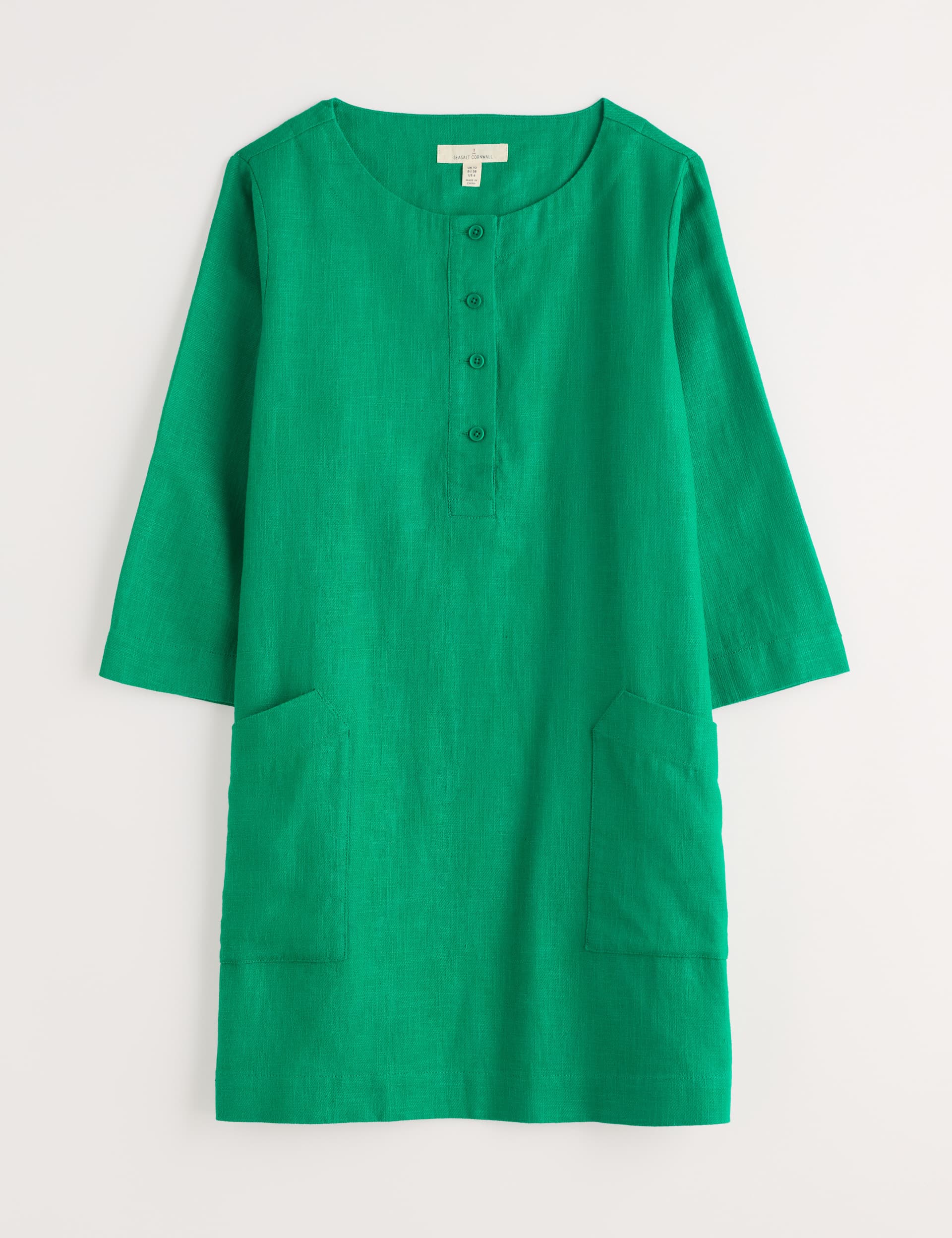 Seasalt Cornwall Women's Cotton Blend Scoop Neck Tunic - 16 - Green, Green,Teal