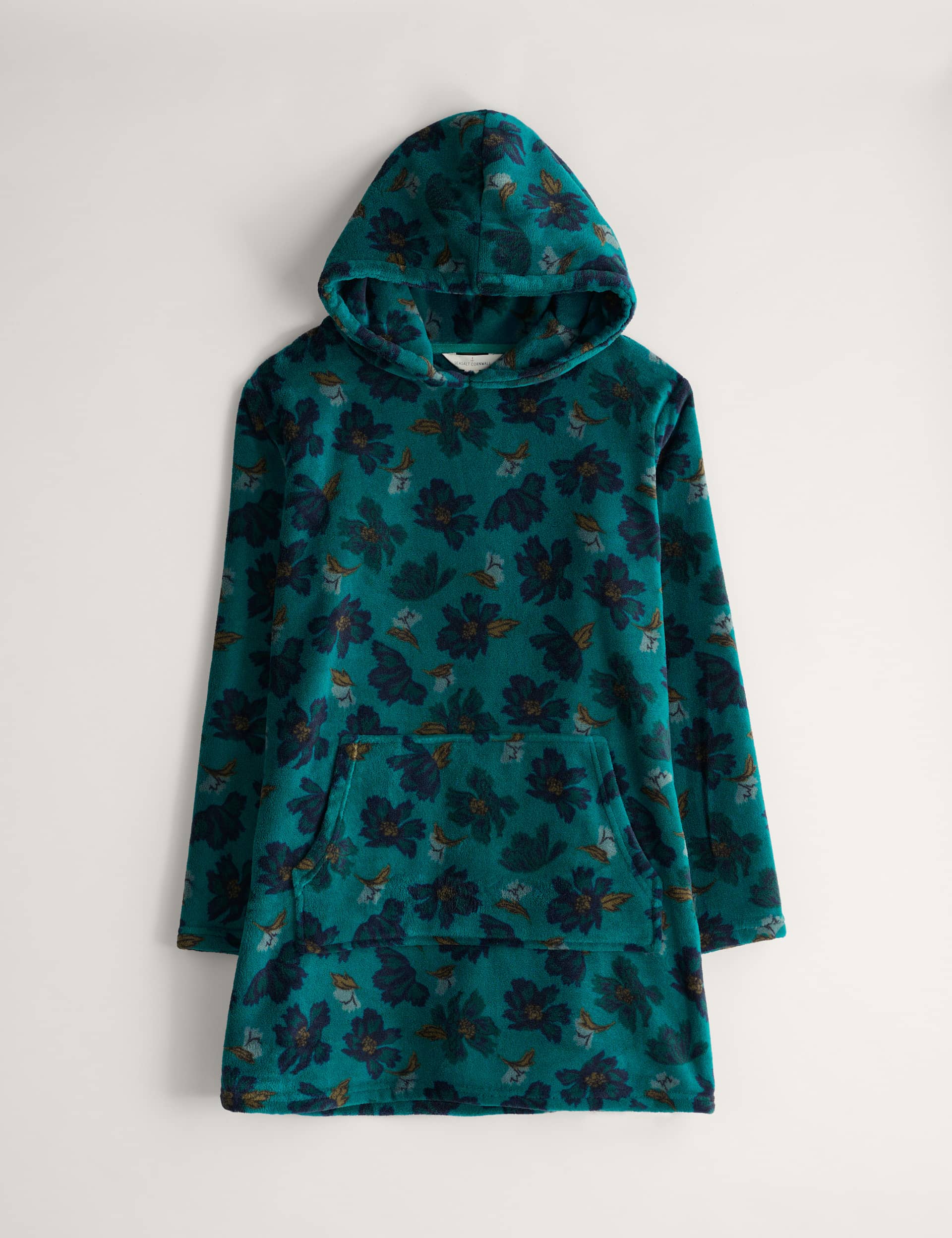 Seasalt Cornwall Women's Floral Print Hoodie - Teal Mix, Teal Mix