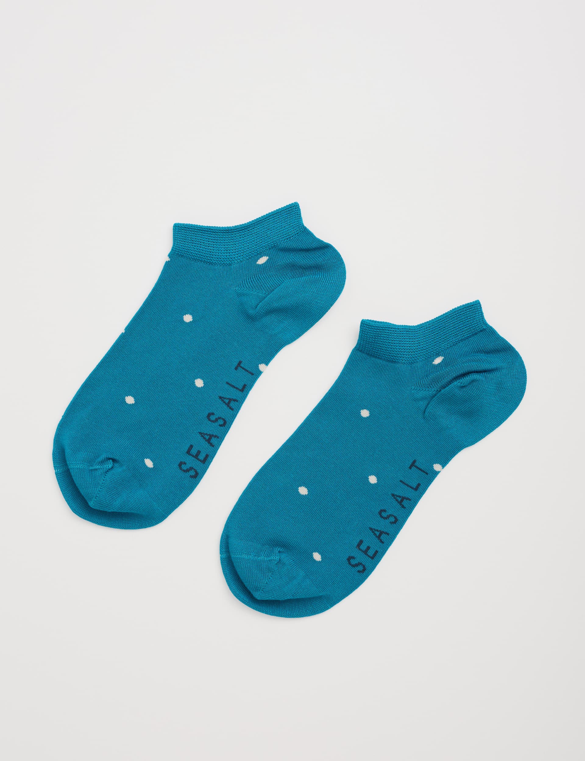 Seasalt Cornwall Women's Polka Dot Trainer Socks - Teal Mix, Teal Mix