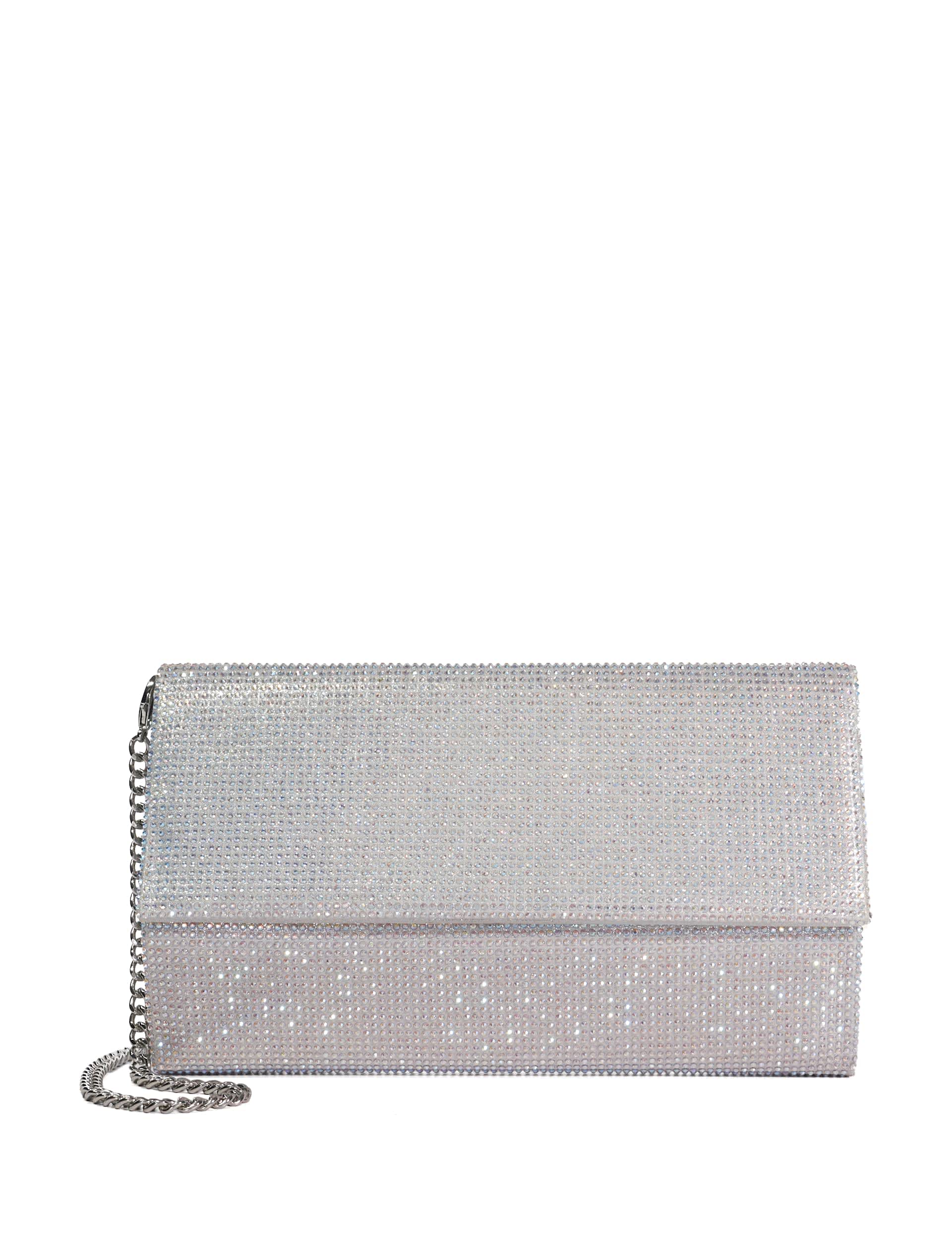 Dune London Women's Diamante Clutch Bag - Silver, Silver