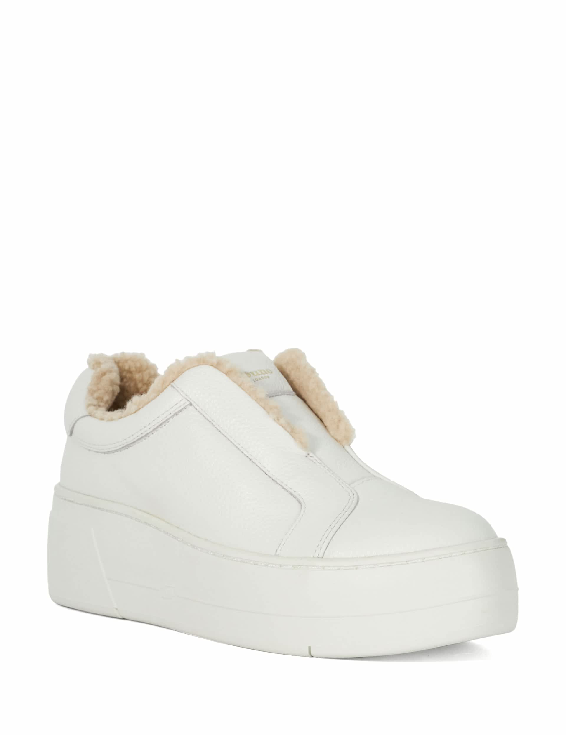 Dune London Women's Leather Slip On Chunky Trainers - 7 - White, White