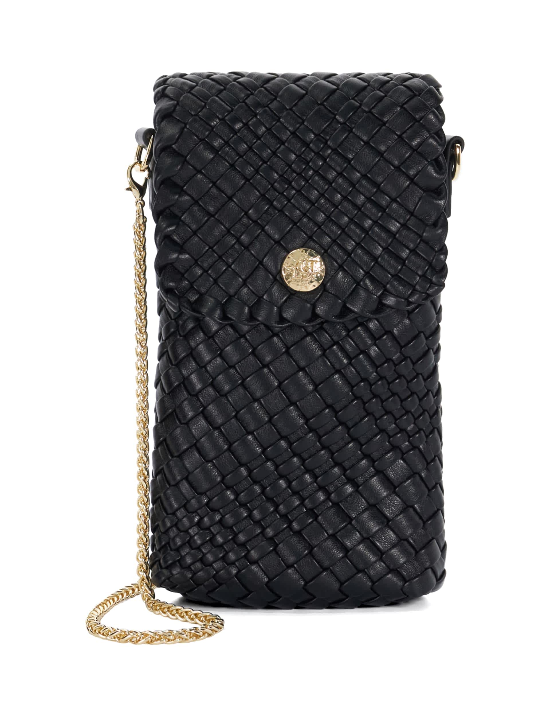 Dune London Women's Faux Leather Cross Body Phone Bag - Black, Black