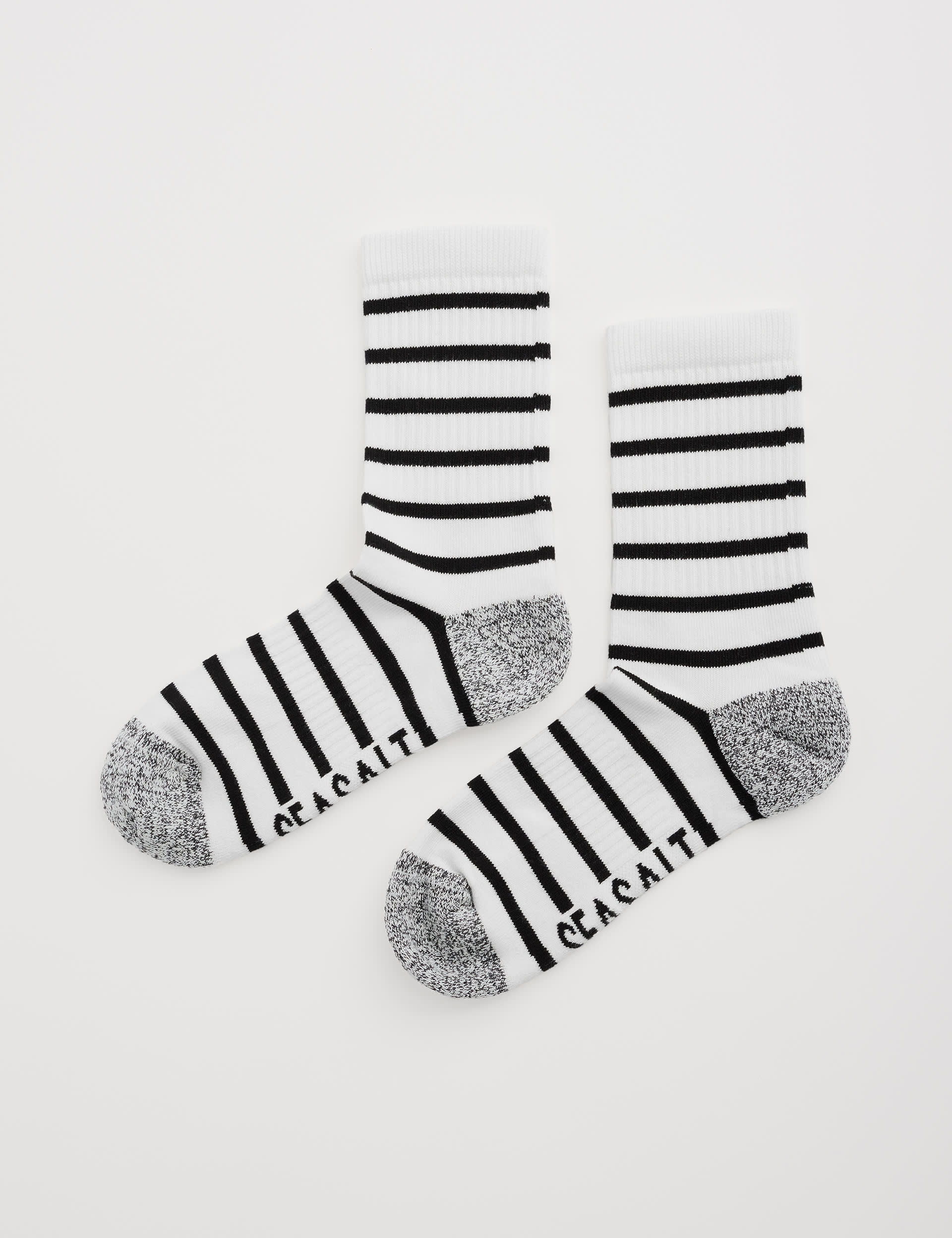 Seasalt Cornwall Women's Cotton Rich Striped Ankle High Socks - Black Mix, Black Mix