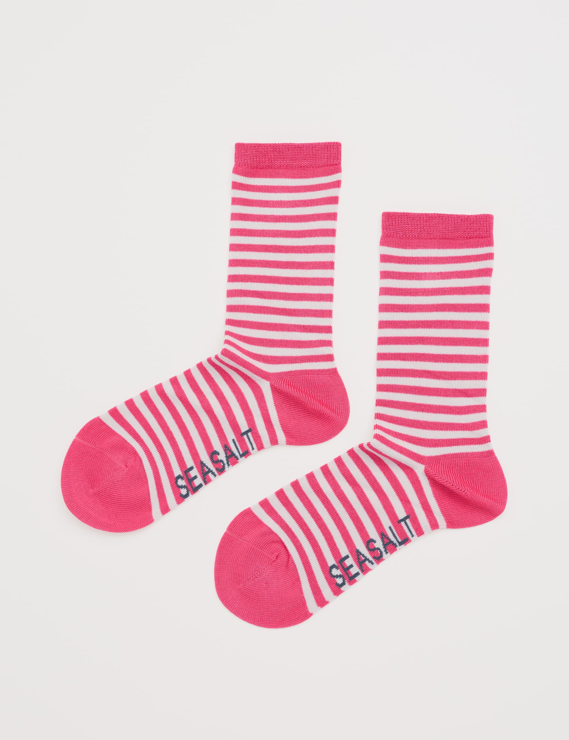 Seasalt Cornwall Women's Striped Ankle High Socks - Pink Mix, Pink Mix