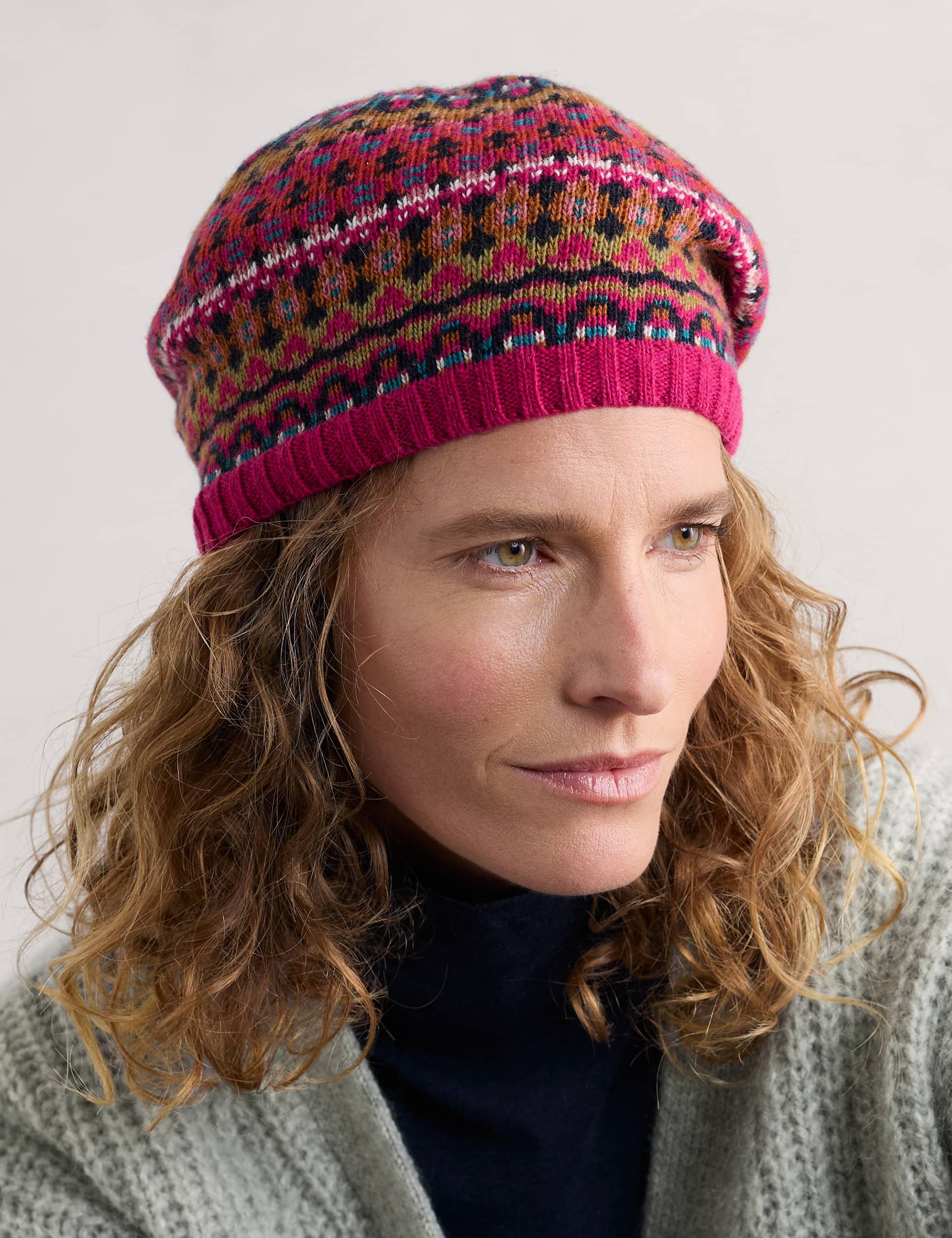 Seasalt Cornwall Women's Cotton Blend Knitted Beret with Merino Wool - Multi, Multi