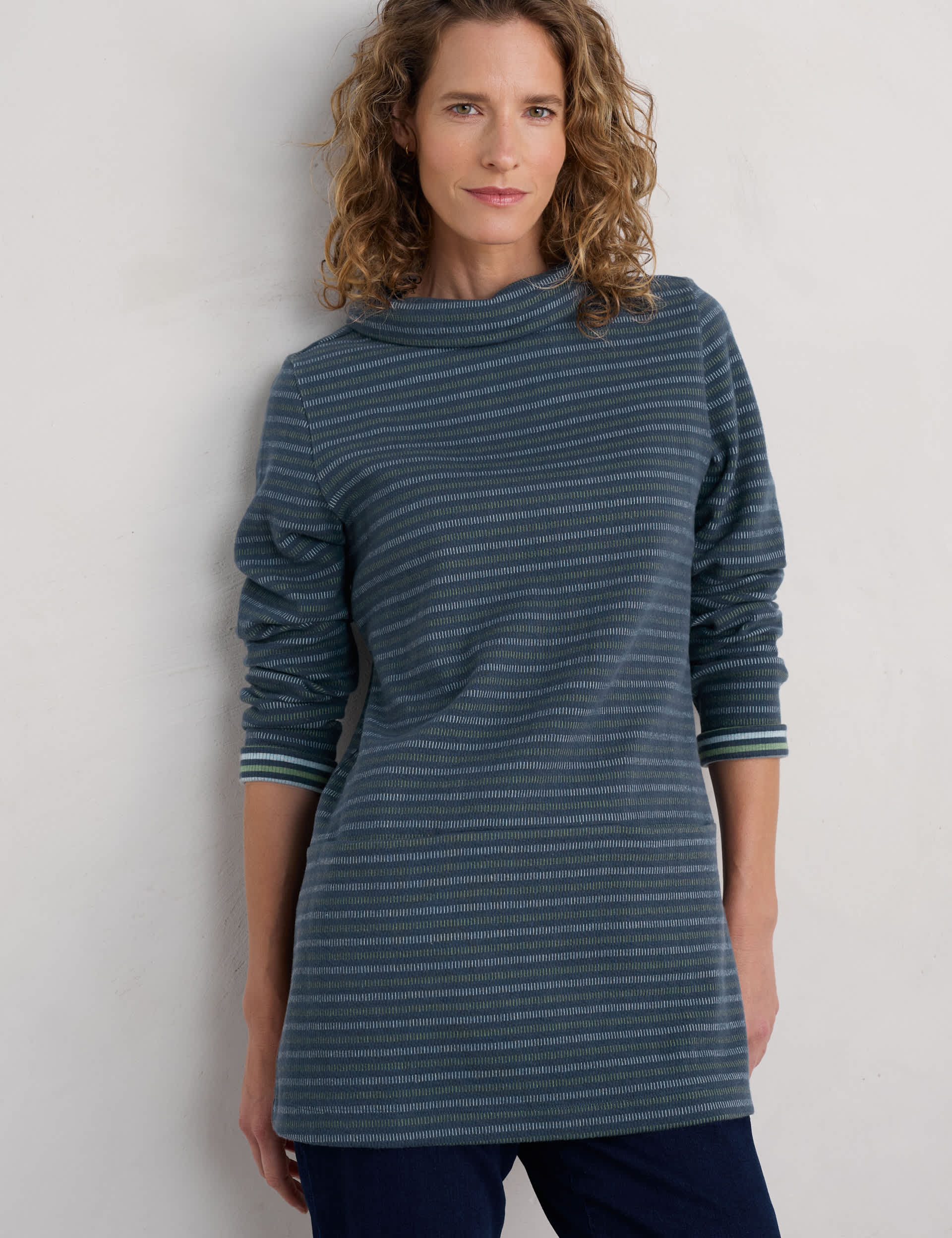 Seasalt Cornwall Women's Pure Cotton Striped Tunic - 14 - Navy, Navy