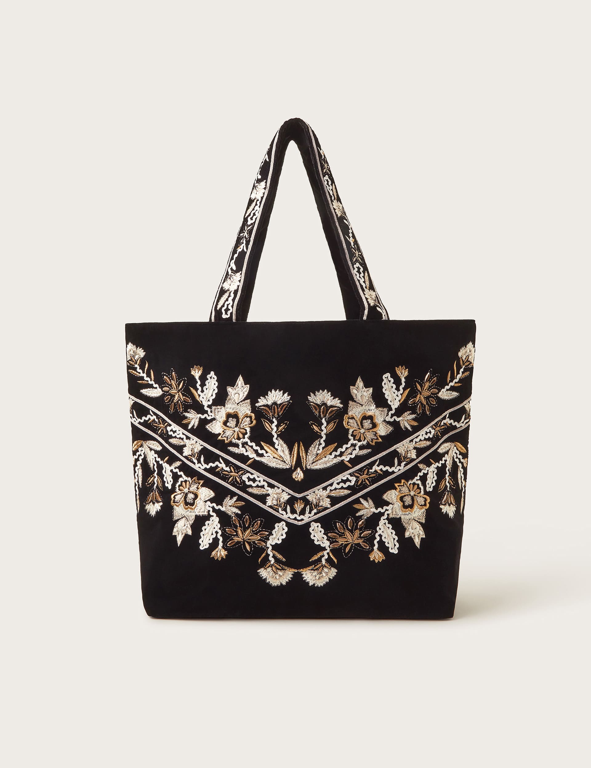 Monsoon Women's Embellished Tote Bag - Black Mix, Black Mix