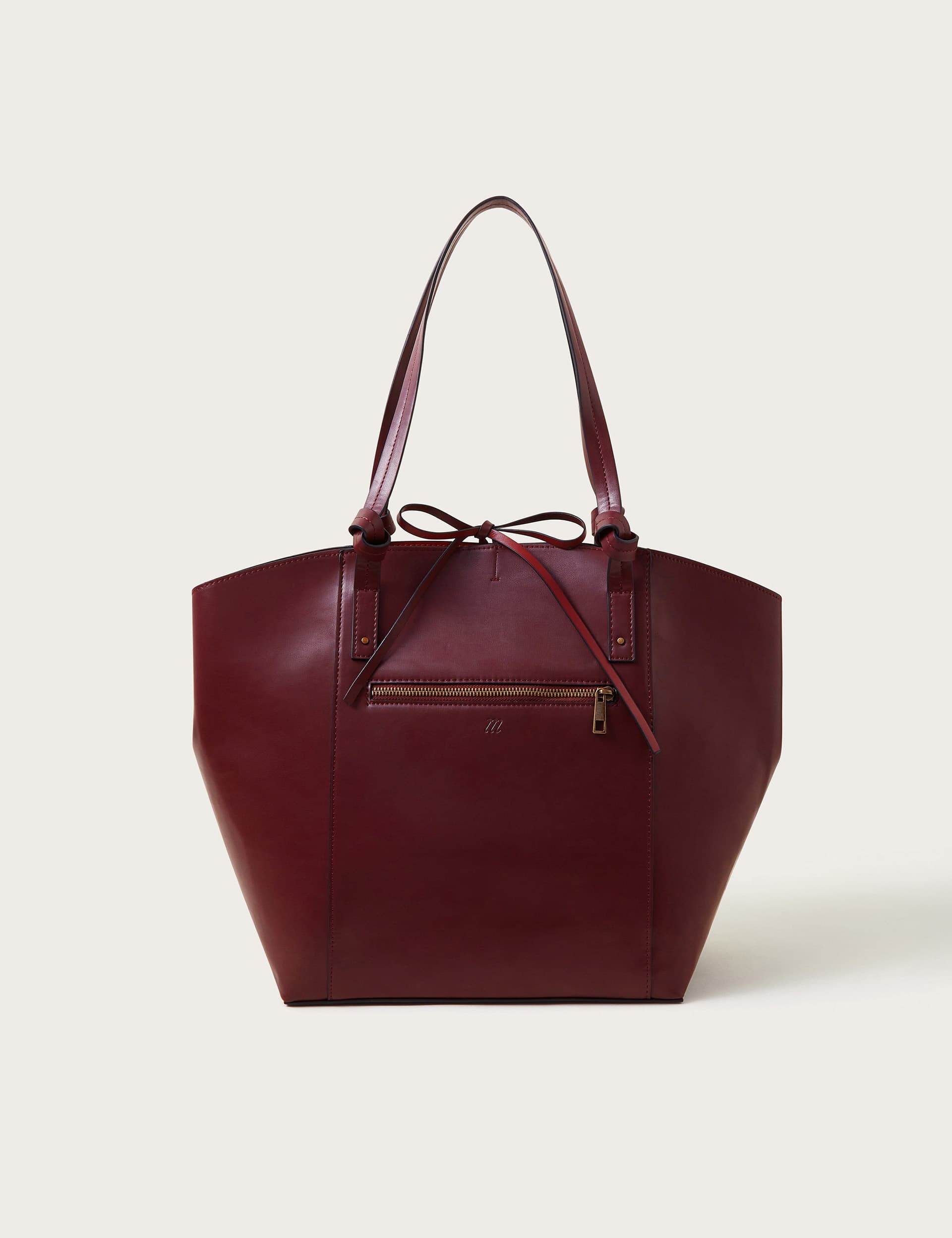 Monsoon Women's Faux Leather Tote Bag - Burgundy, Burgundy