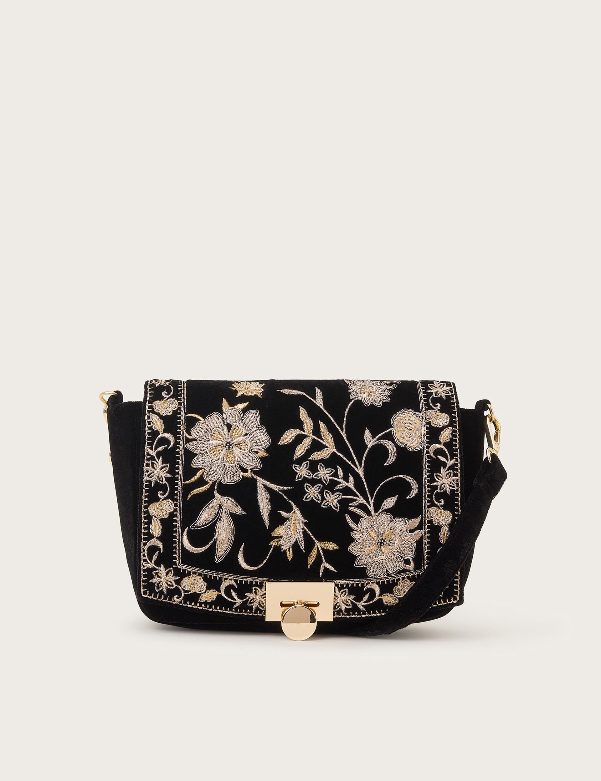 Monsoon Women's Embellished Floral Cross Body Bag