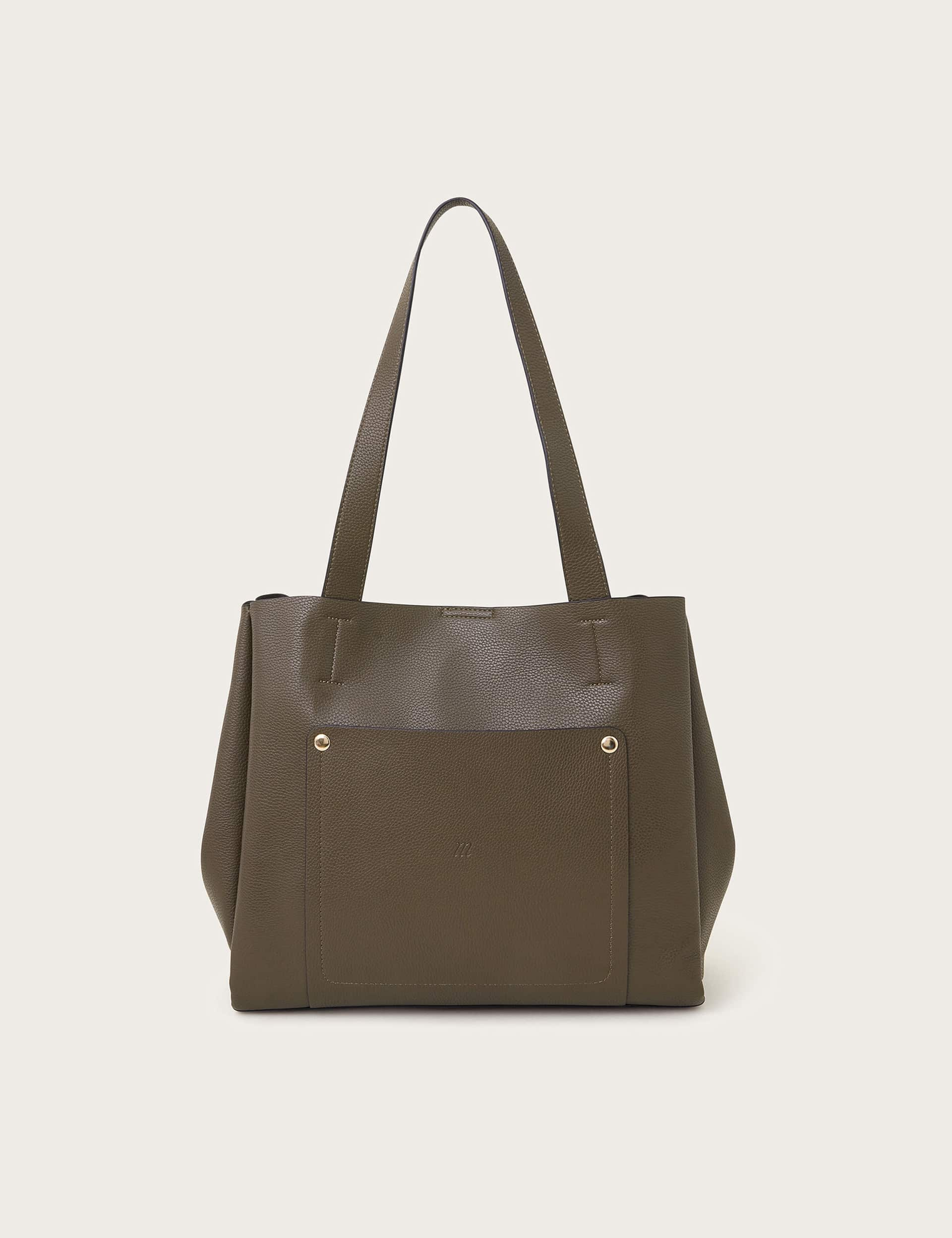 Monsoon Women's Pocket Tote Bag - Olive, Olive,Brown