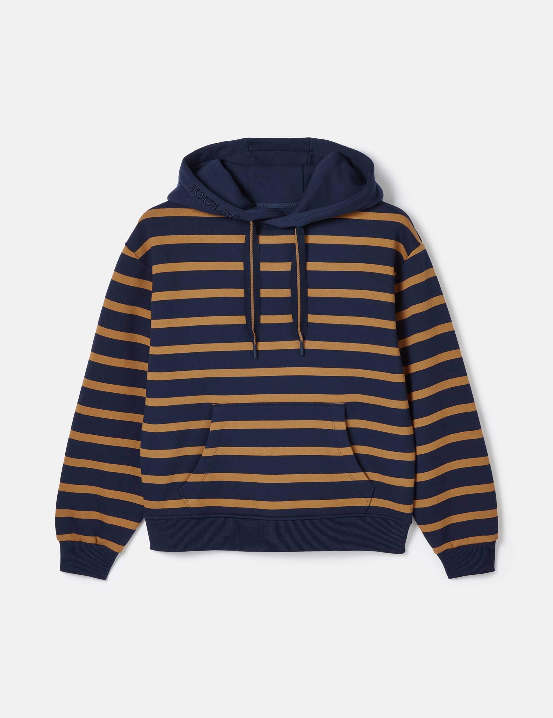 Joules Women's Cotton Rich Striped Hoodie - 14 - Navy Mix, Navy Mix