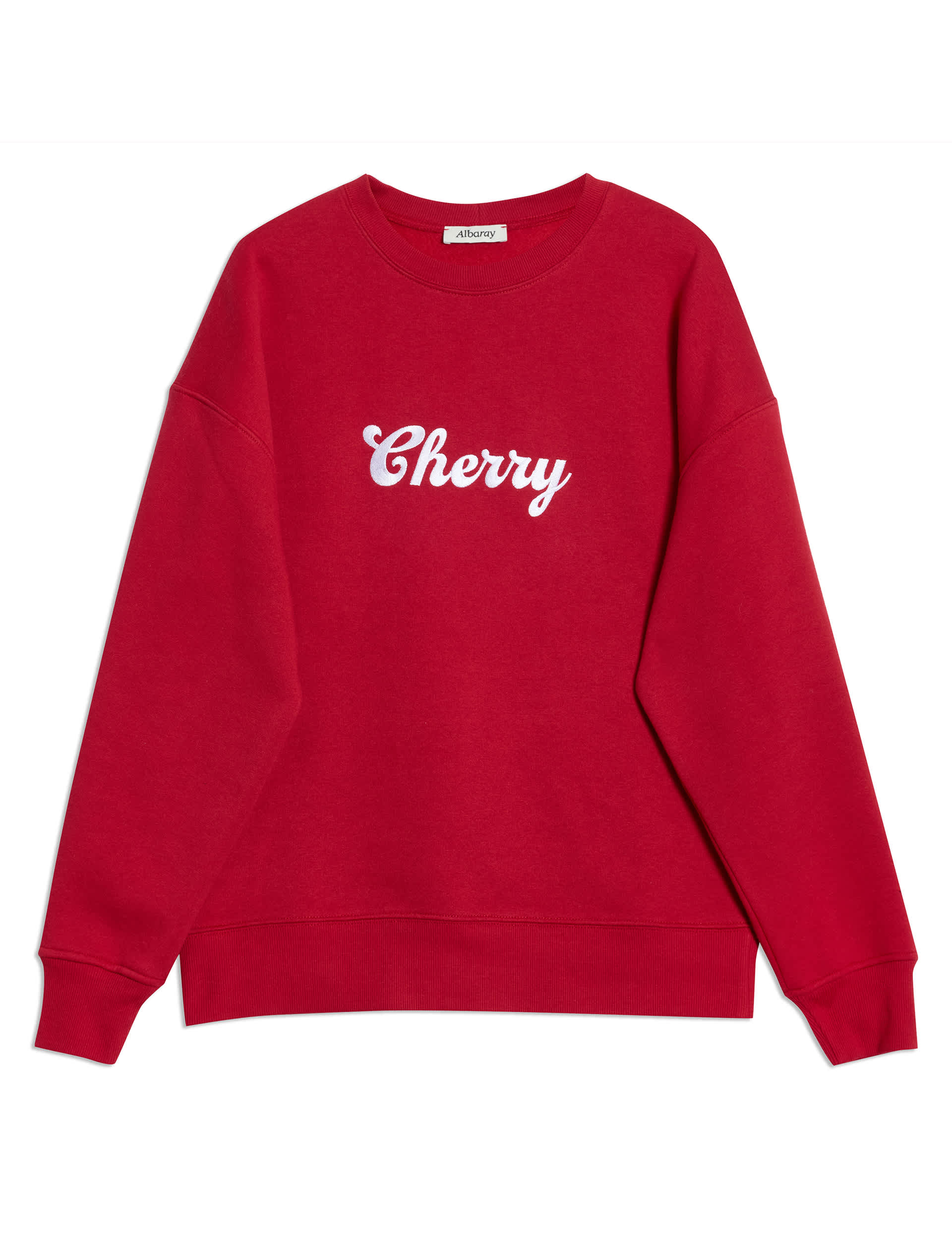 Albaray Women's Cotton Rich Cherry Slogan Sweatshirt - 10 - Red, Red